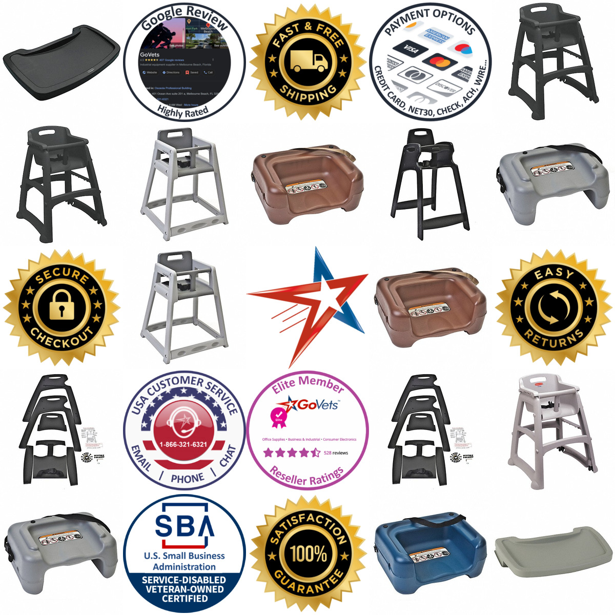 A selection of High Chairs and Boosters products on GoVets