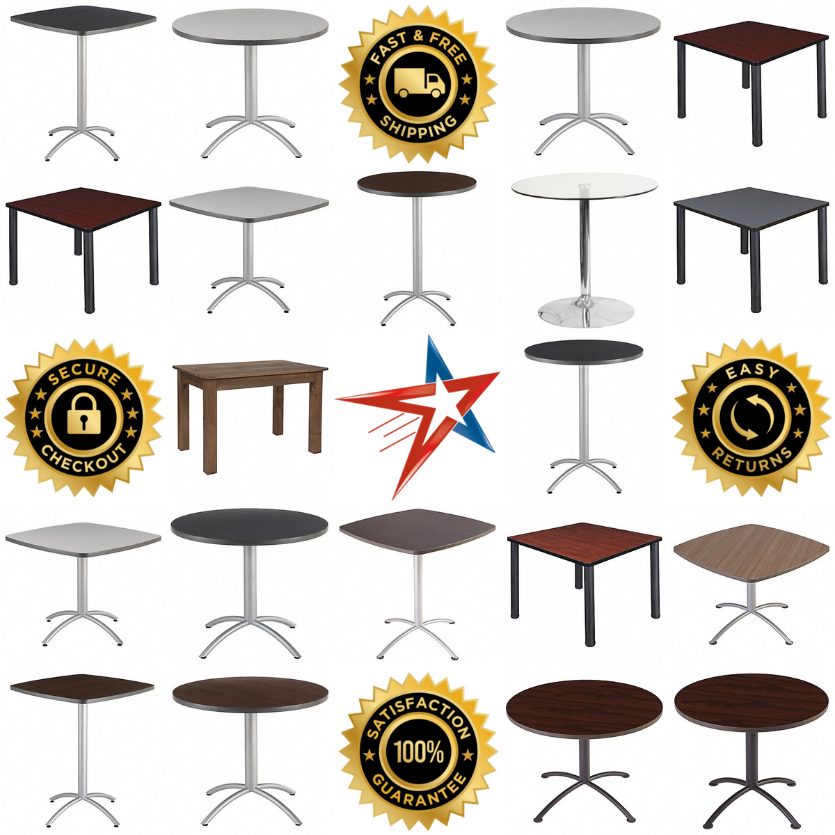 A selection of Break Room Tables products on GoVets