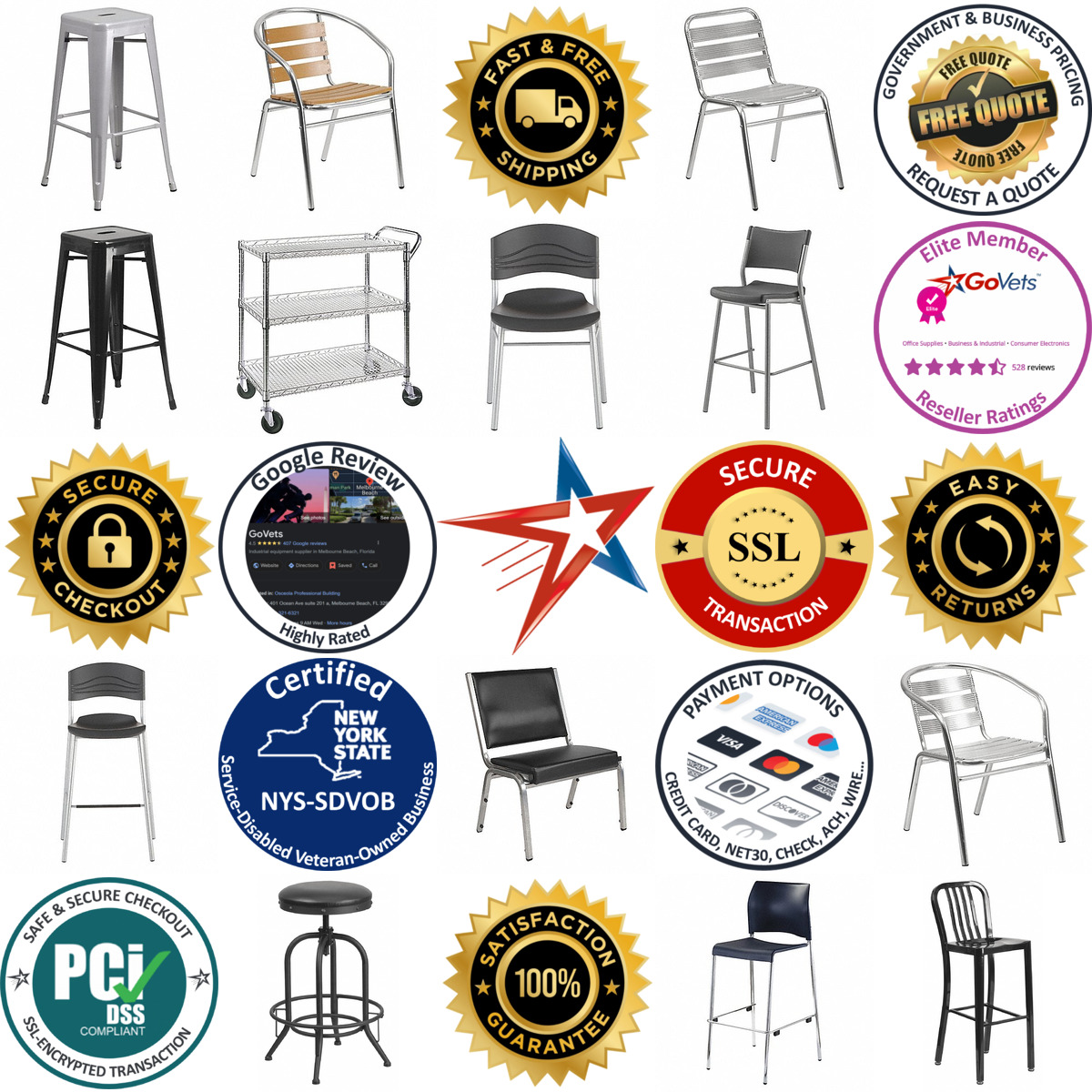 A selection of Cafe Chairs and Barstools products on GoVets