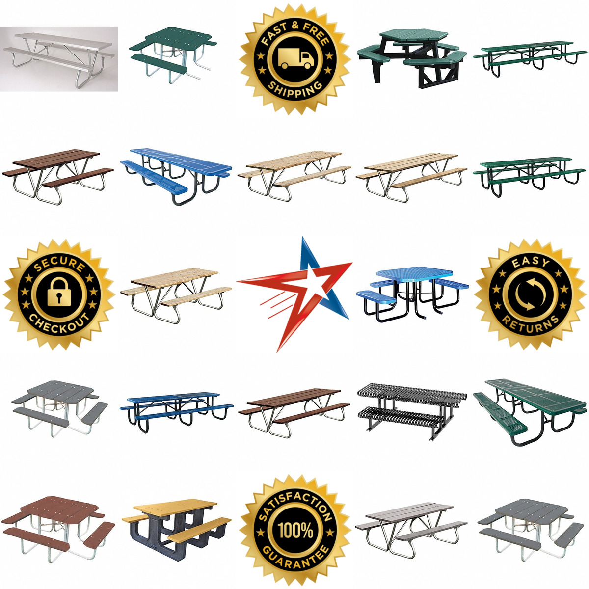 A selection of Picnic Tables products on GoVets