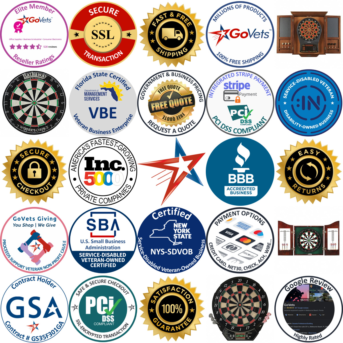 A selection of Dartboards and Dartboard Cabinets products on GoVets