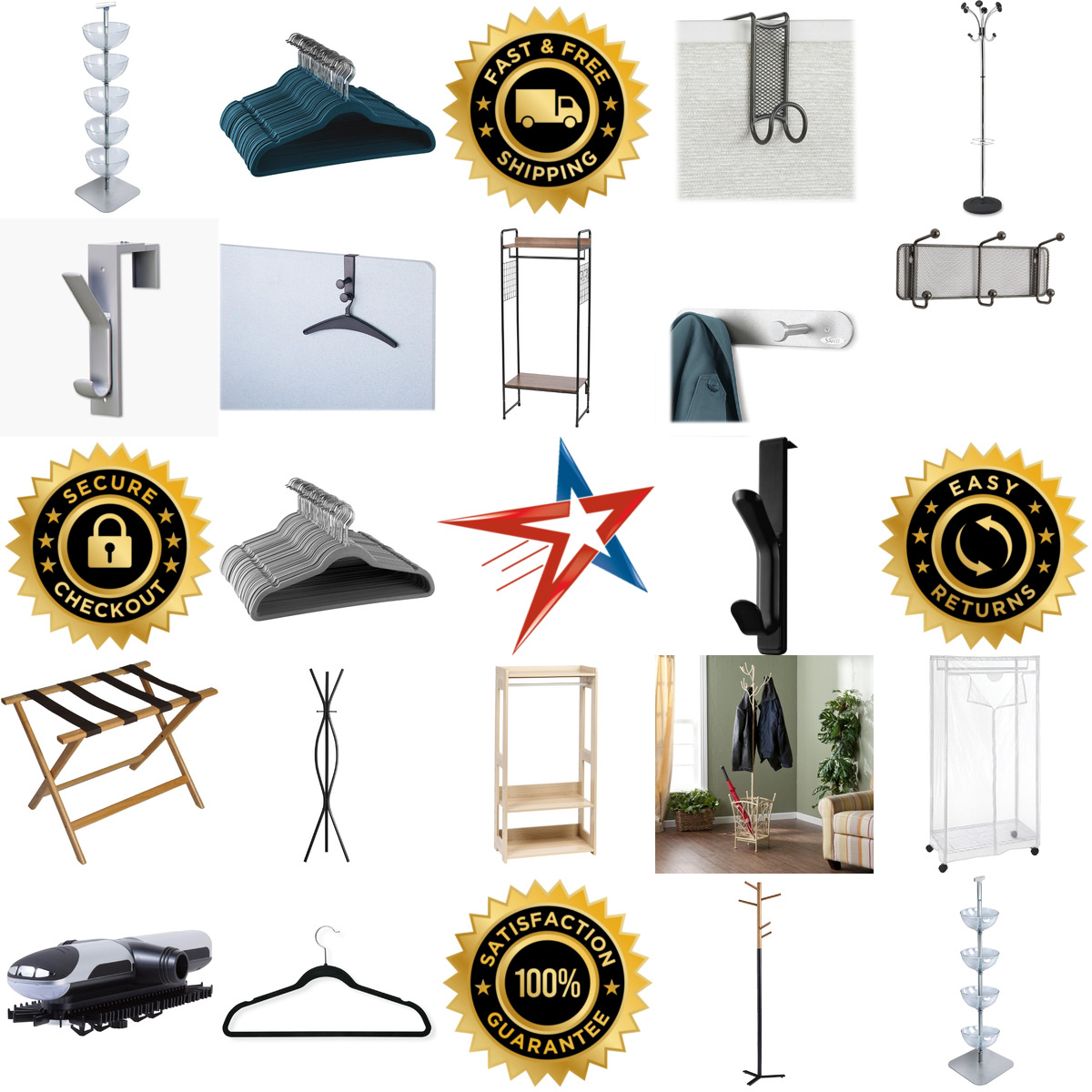 Millions of Products A selection of Coat Hooks Racks and Hangers products on GoVets