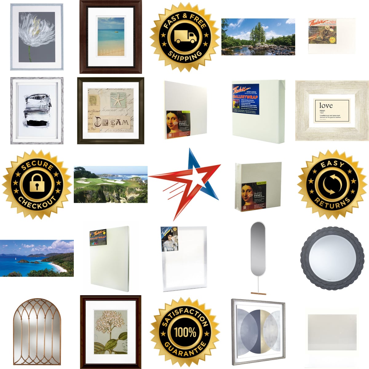 Millions of Products A selection of Mirrors and Wall Art products on GoVets