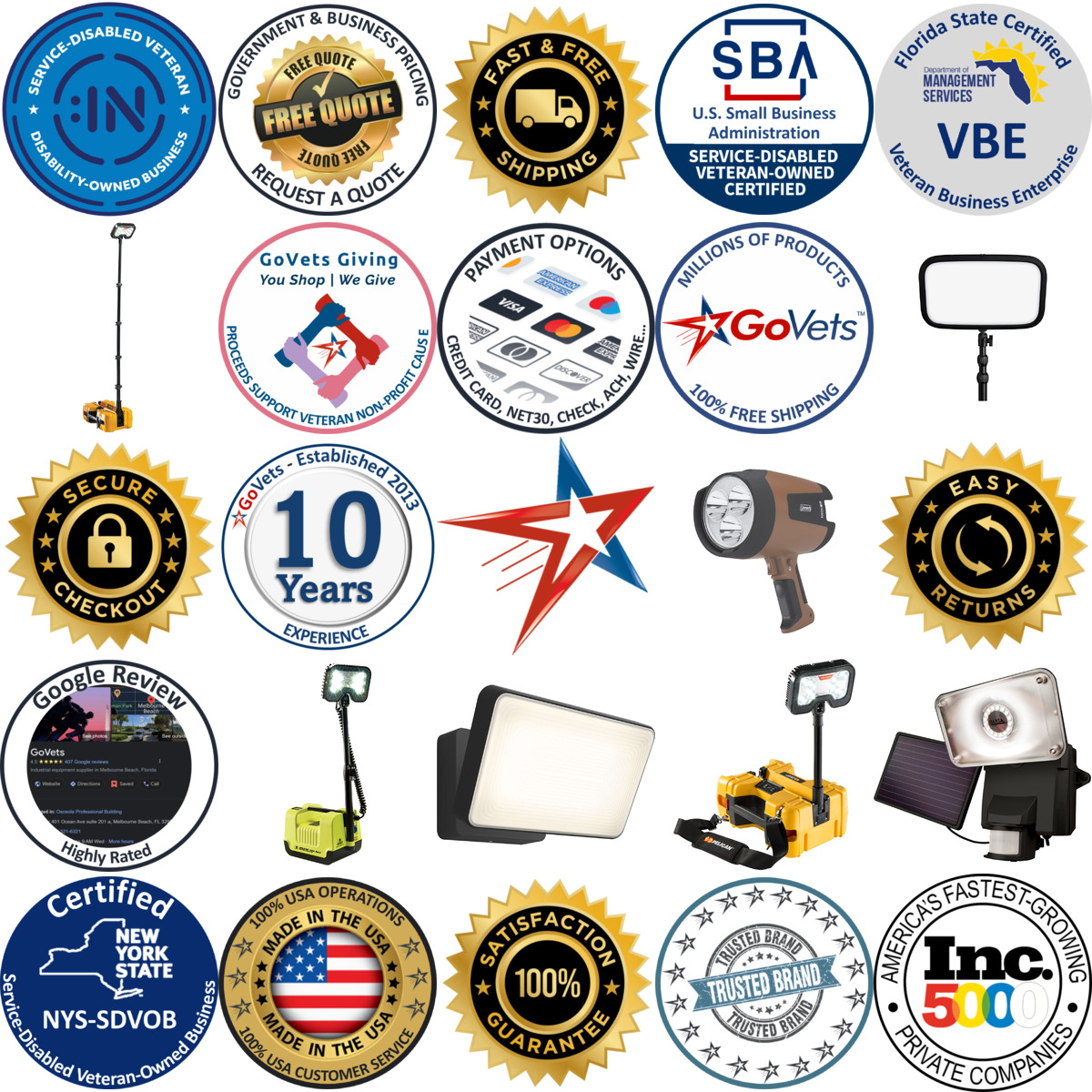 A selection of Outdoor Lighting products on GoVets