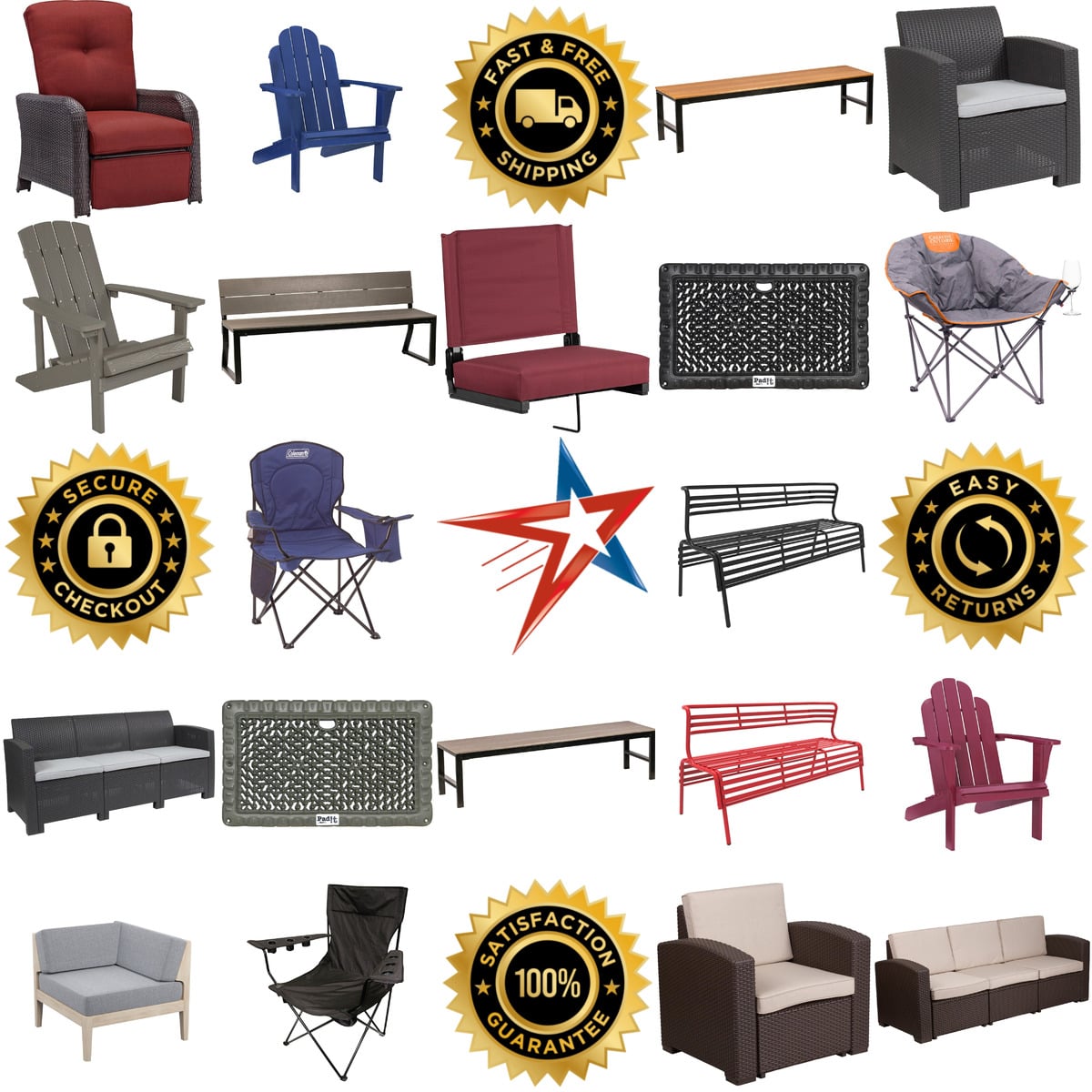 Millions of Products A selection of Outdoor Seating products on GoVets