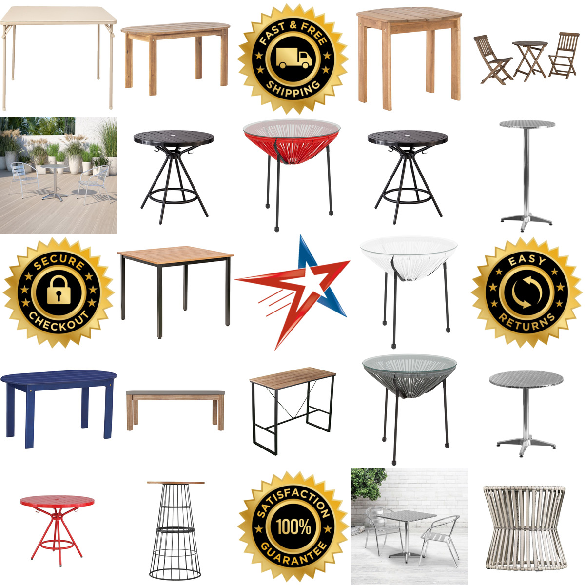 A selection of Outdoor Tables products on GoVets