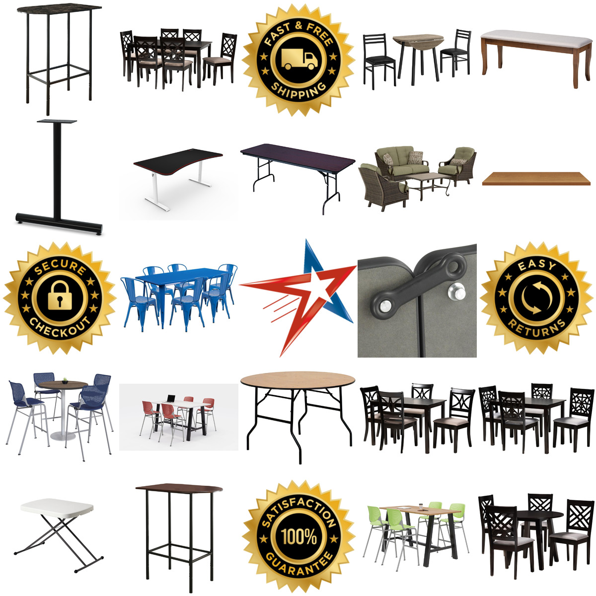 Millions of Products A selection of Breakroom and Hospitality Tables products on GoVets