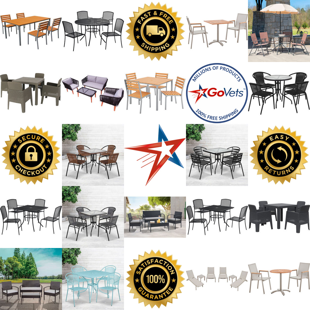 Millions of Products A selection of Patio Furniture and Dining Sets products on GoVets