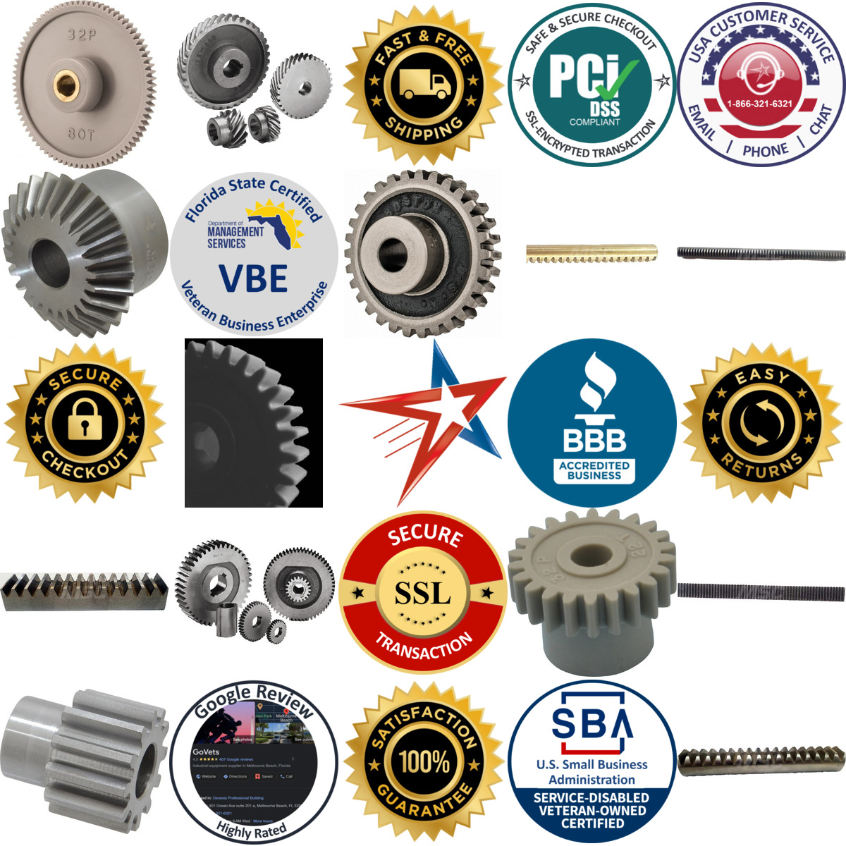 A selection of Gears Gear Bushings and Racks products on GoVets