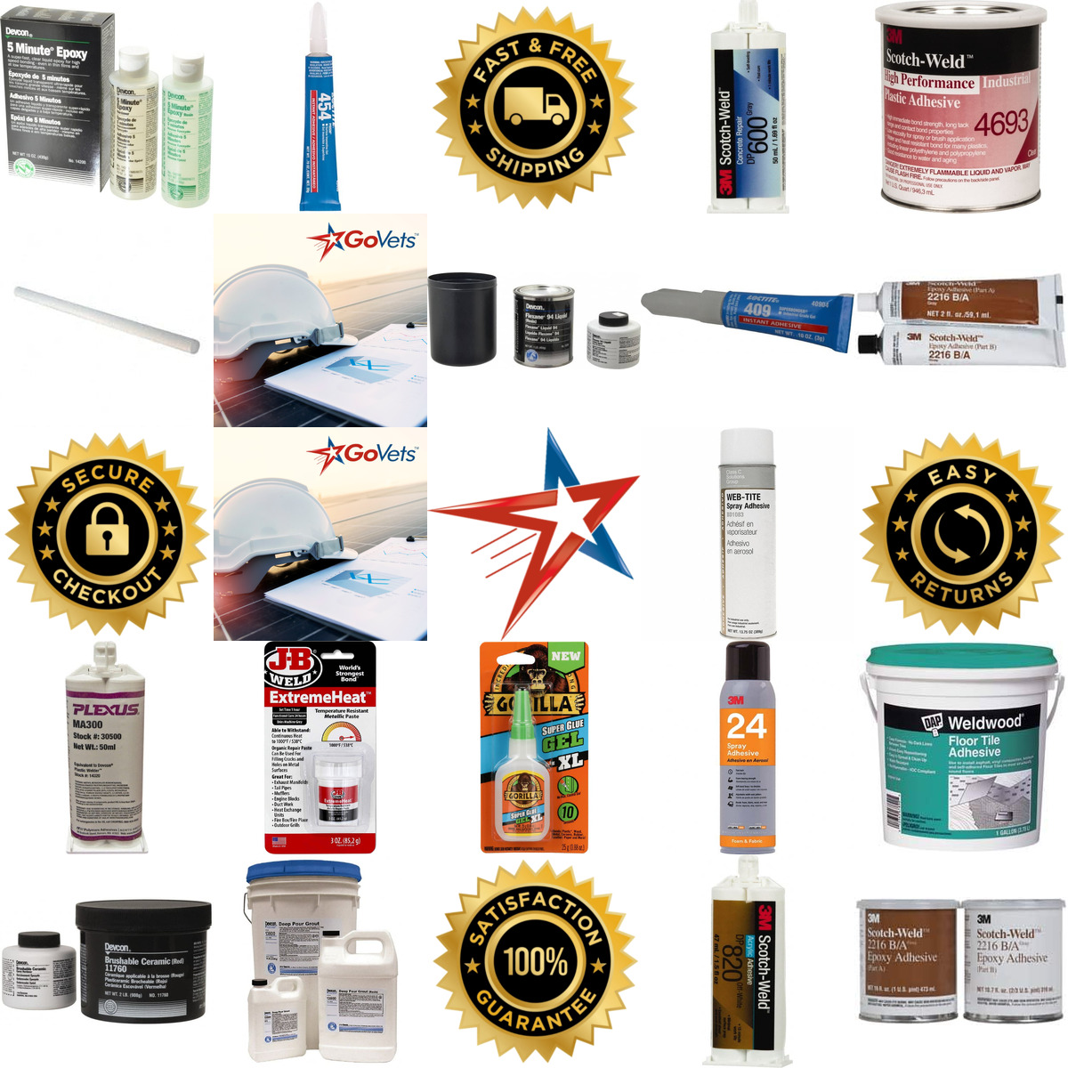 A selection of Glue Epoxy and Adhesives products on GoVets