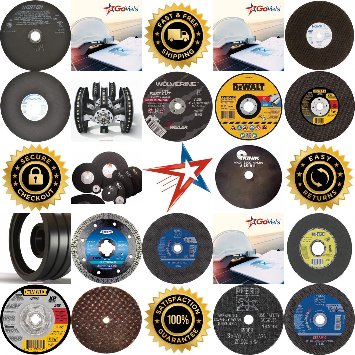A selection of Cutoff Wheels products on GoVets
