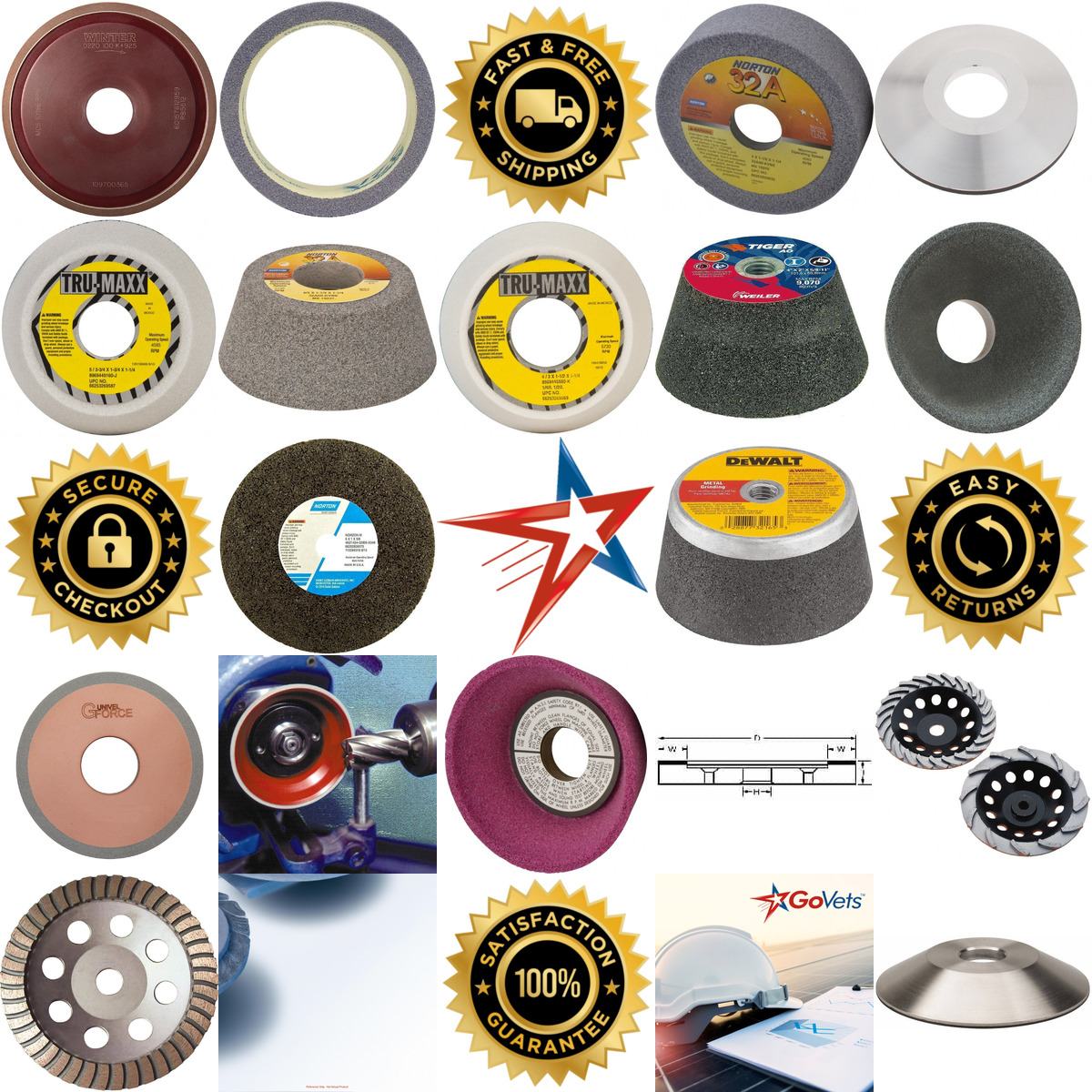 Millions of Products A selection of Tool and Cutter Grinding Wheels products on GoVets