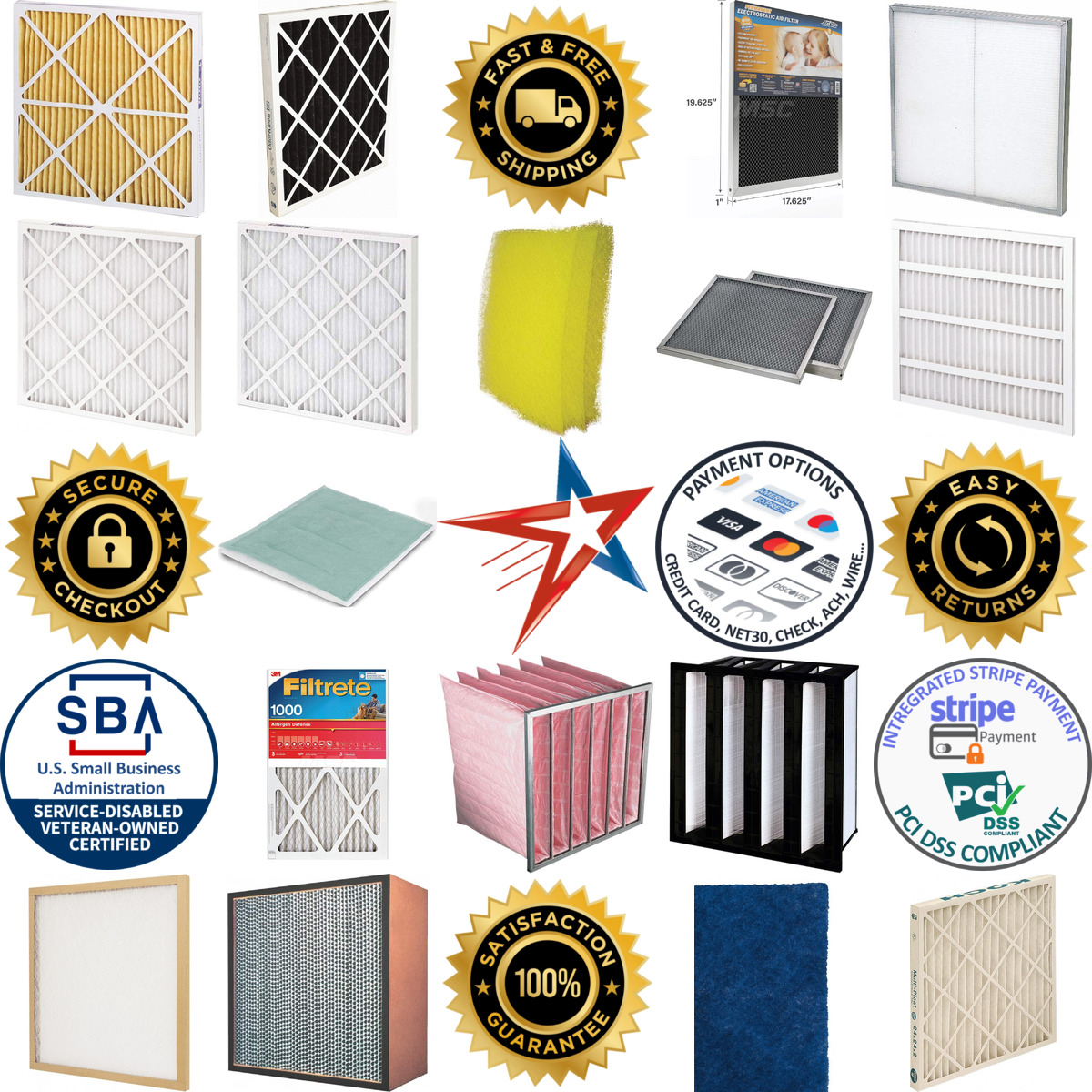 A selection of Hvac Filters products on GoVets