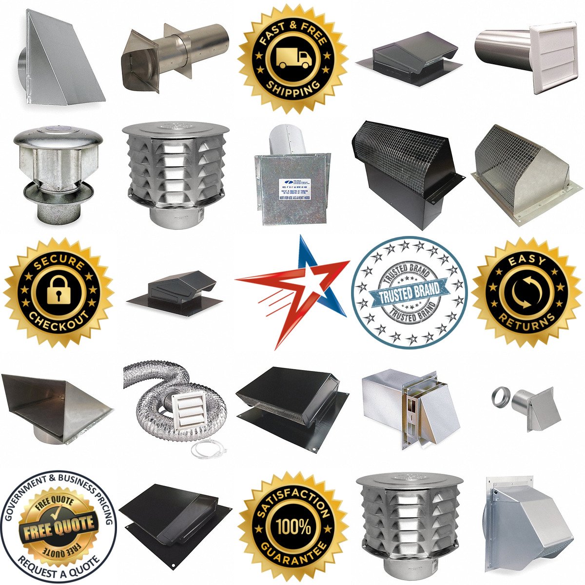 A selection of Vent Caps products on GoVets