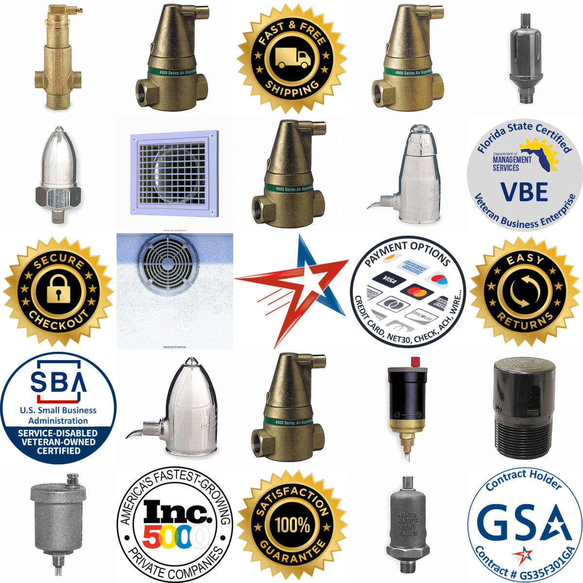 A selection of Air Vents products on GoVets