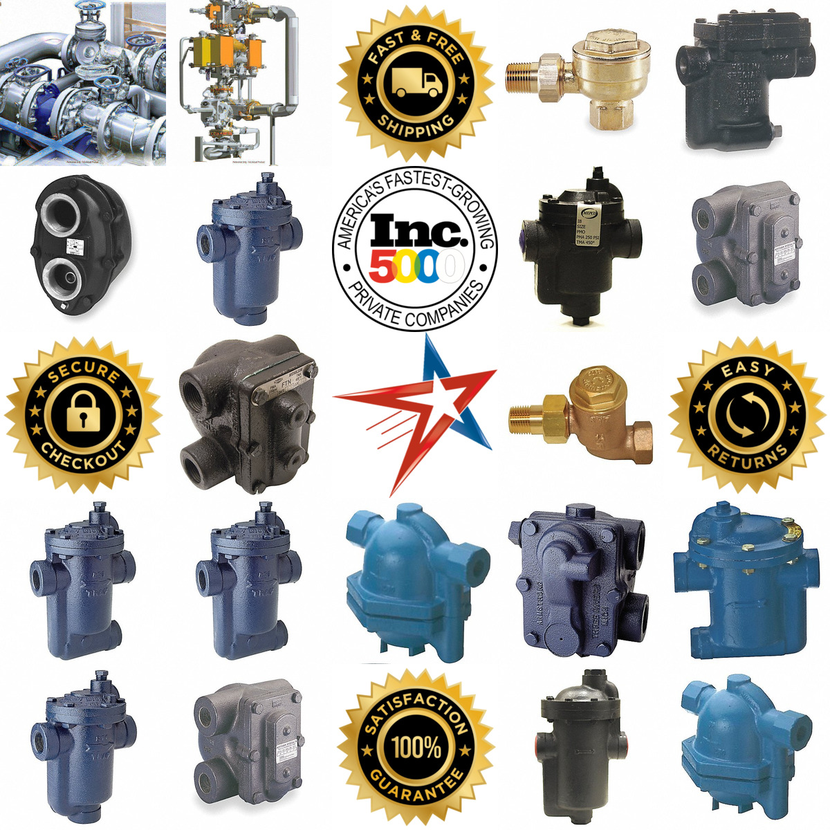 A selection of Steam Traps products on GoVets