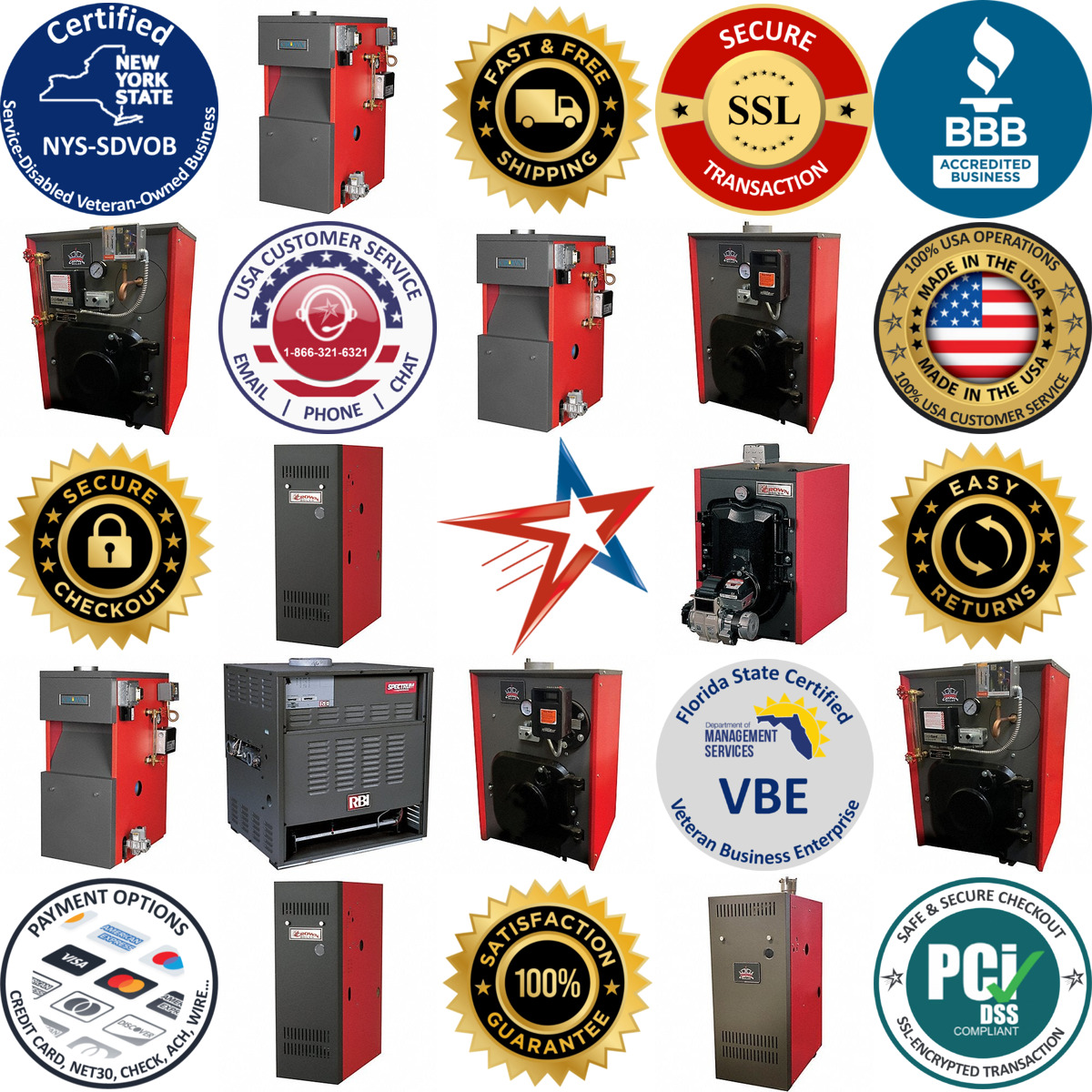 A selection of Hot Water and Steam Boilers products on GoVets