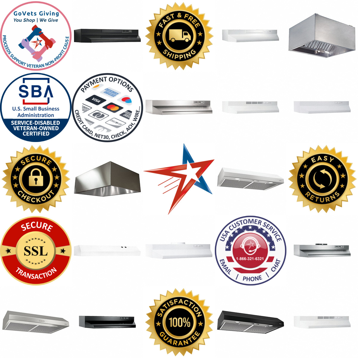 A selection of Exhaust Hoods products on GoVets