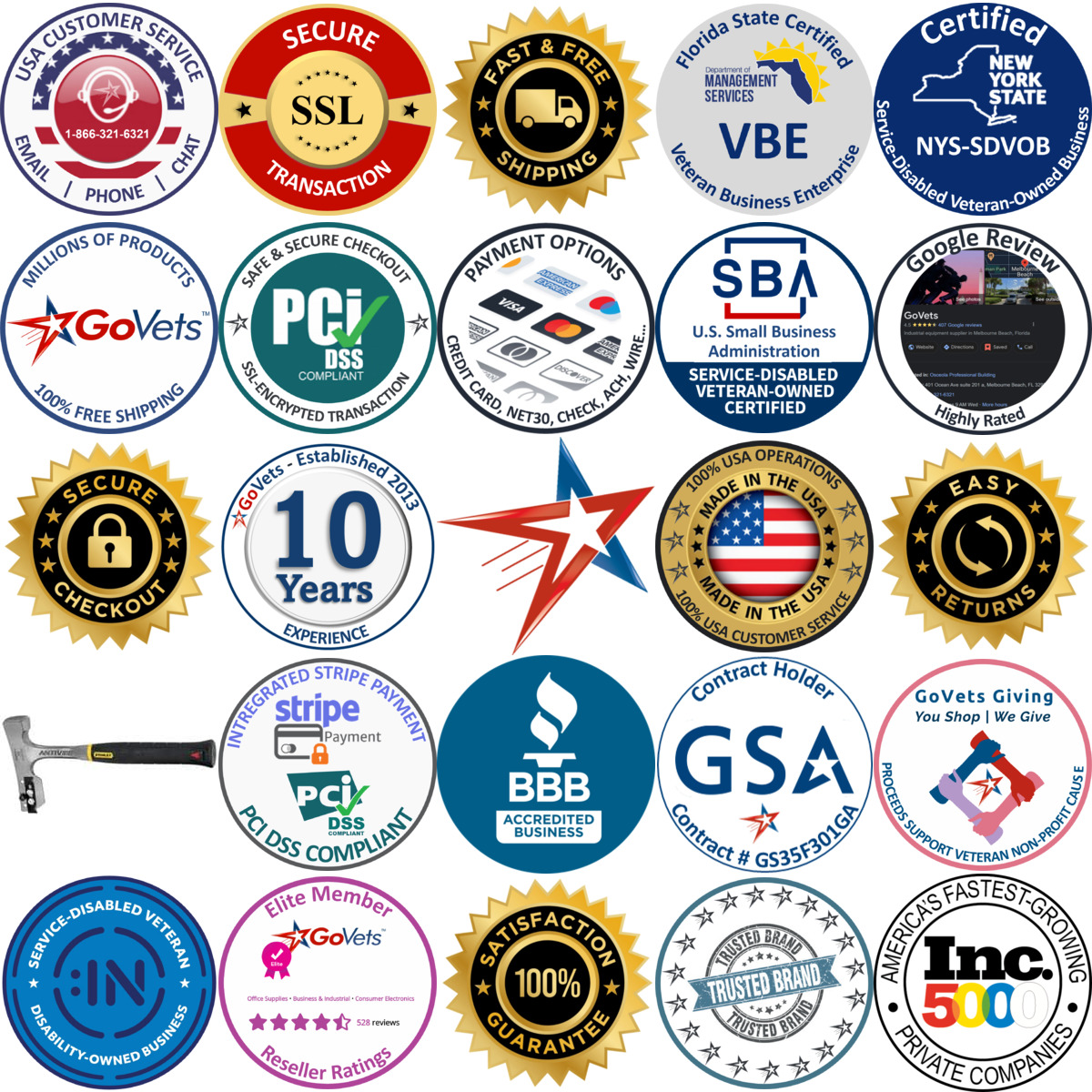 A selection of Stanley products on GoVets