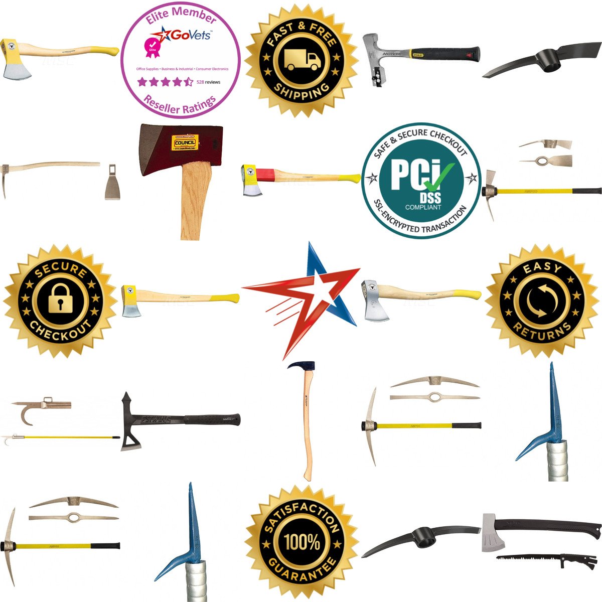 A selection of Hatchets and Axes products on GoVets