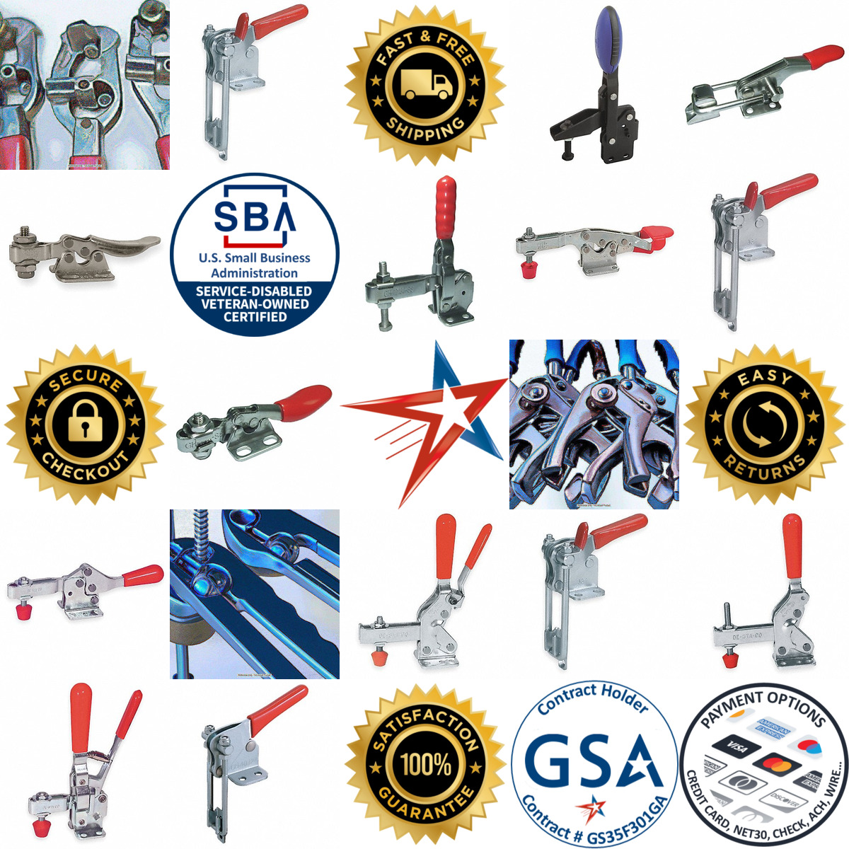A selection of Vertical Handle Toggle Clamps products on GoVets