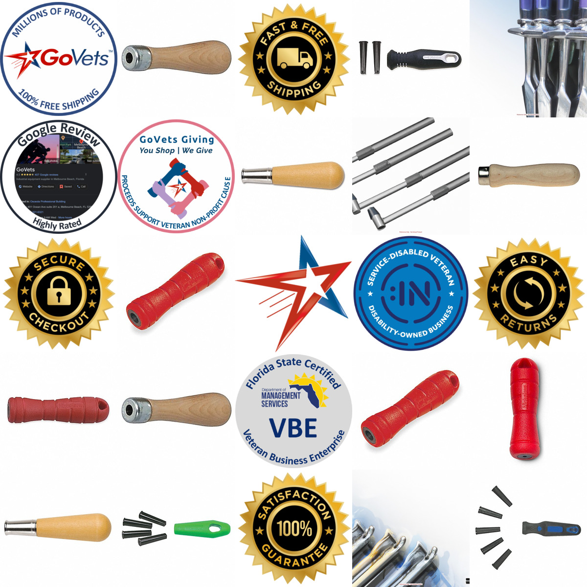 A selection of File Handles products on GoVets