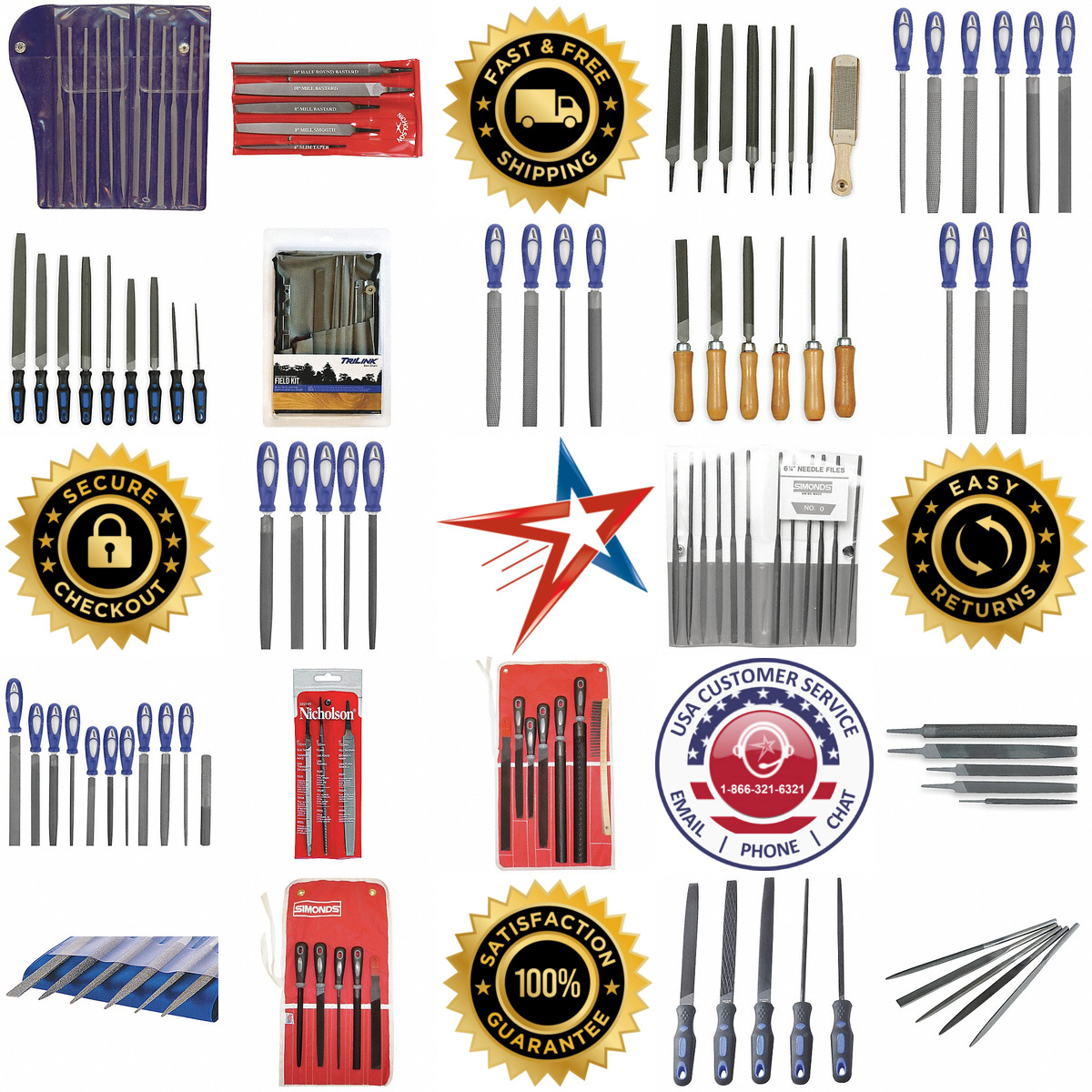 A selection of Hand File Sets products on GoVets