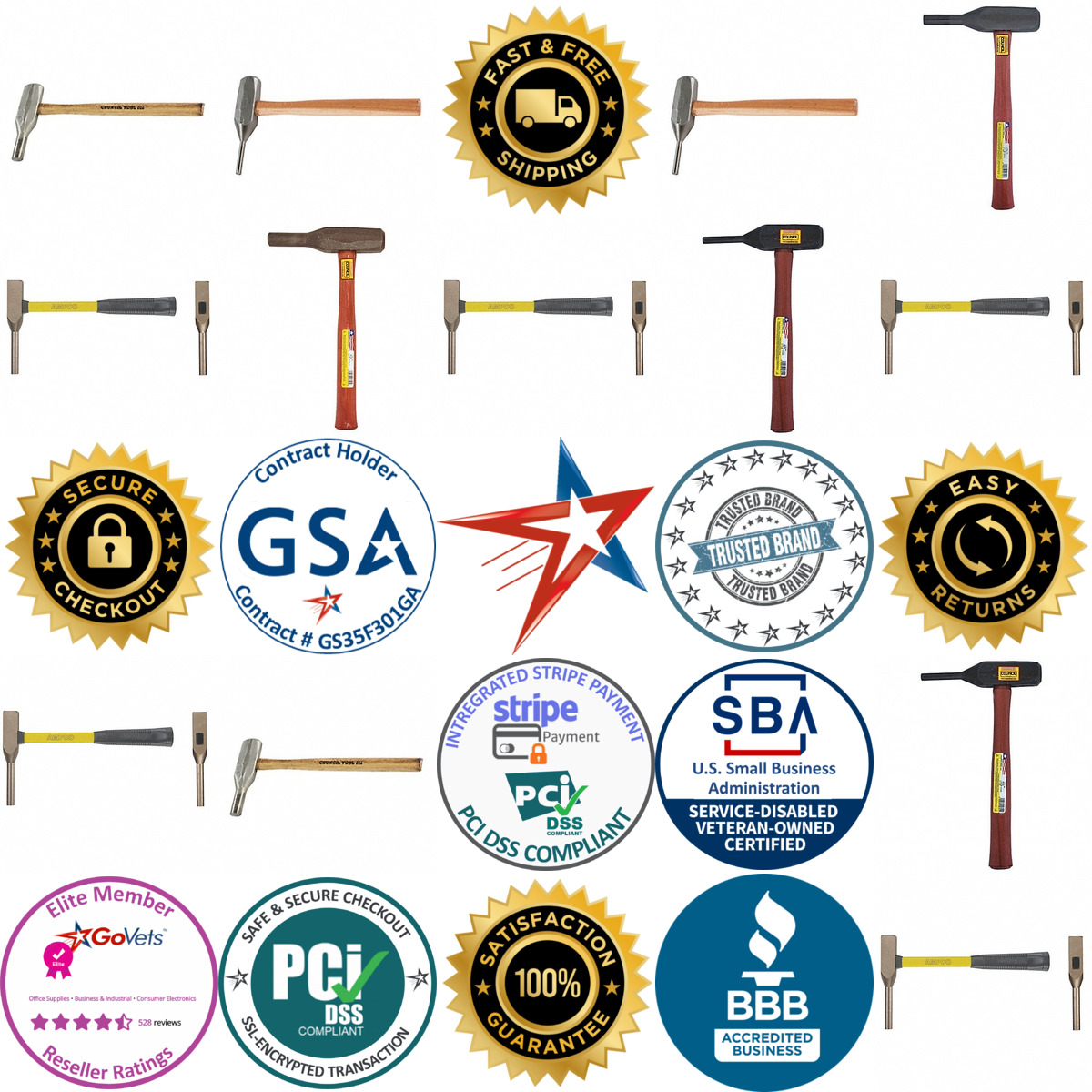 A selection of Punch Hammers products on GoVets