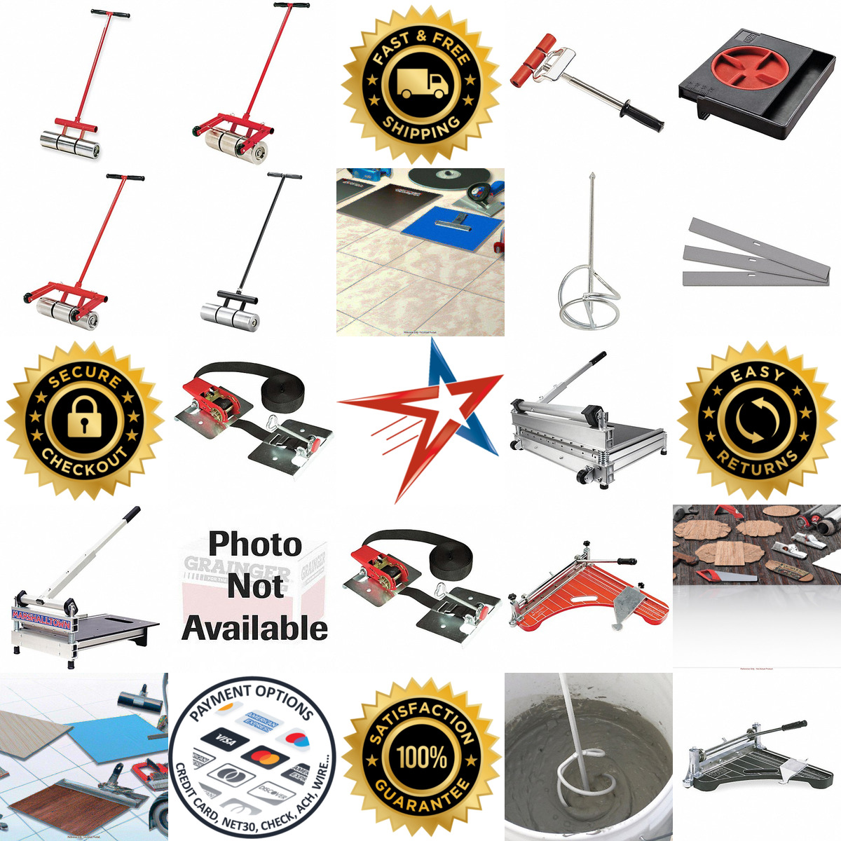 A selection of Linoleum and Vinyl Flooring Tools products on GoVets