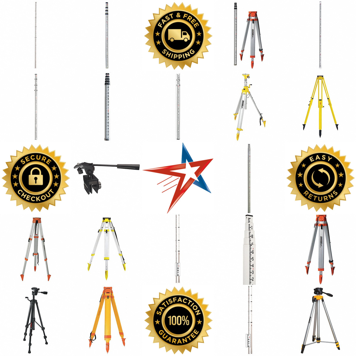 A selection of Leveling Rods and Tripods products on GoVets