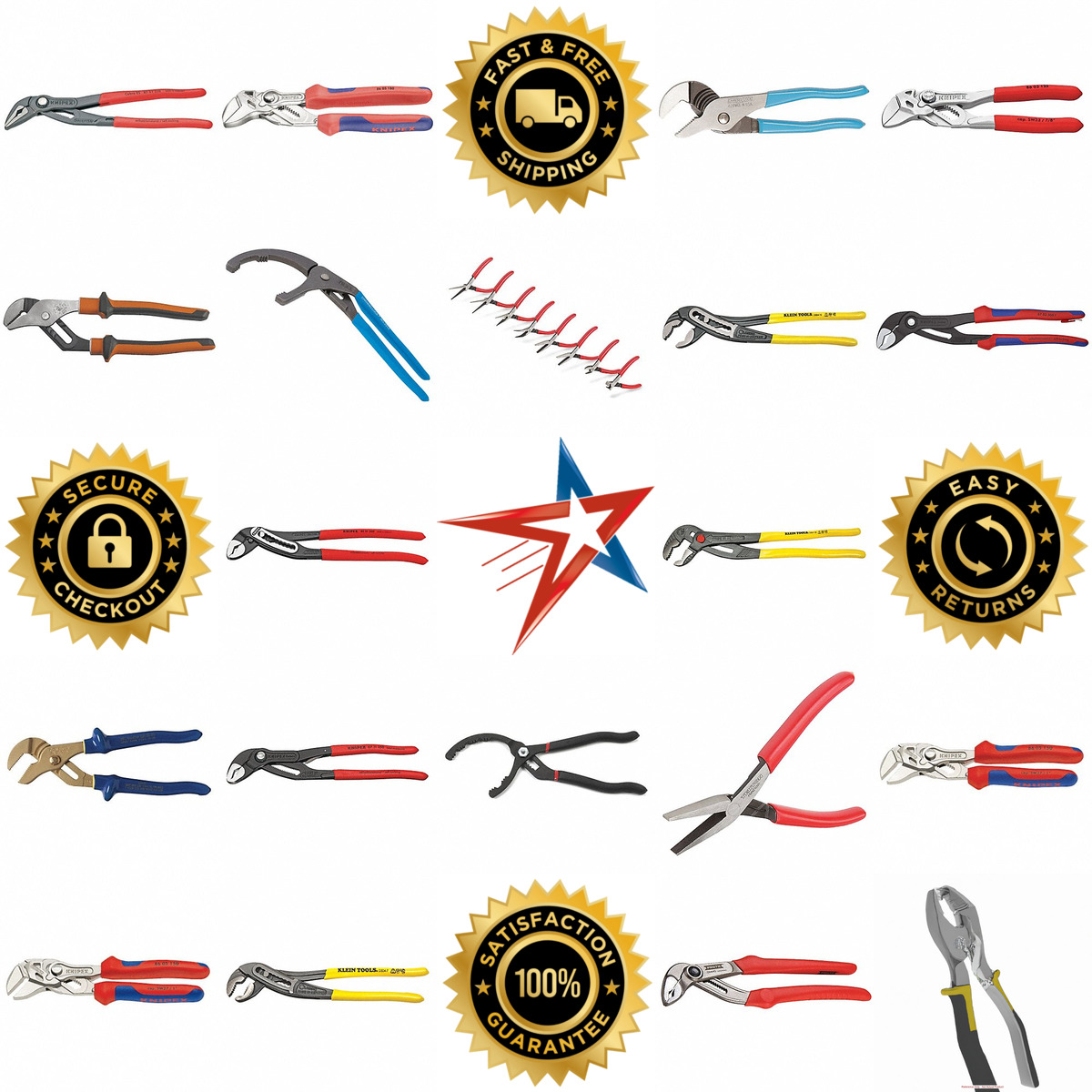 A selection of Adjustable Tongue and Groove Pliers products on GoVets