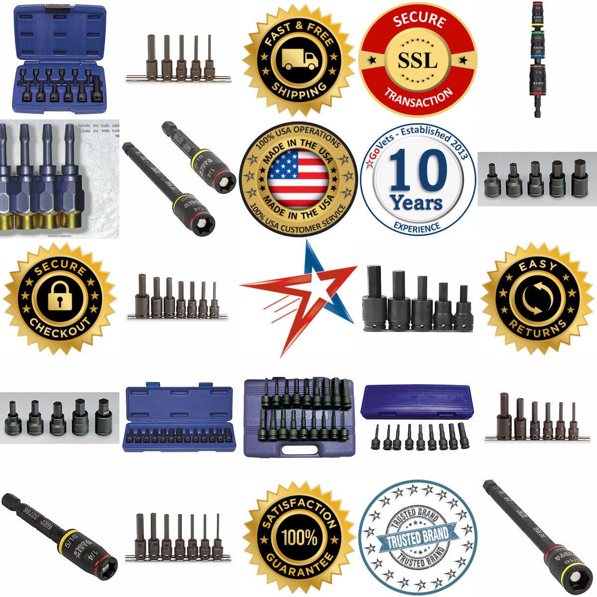 A selection of Impact Socket Bit Sets products on GoVets