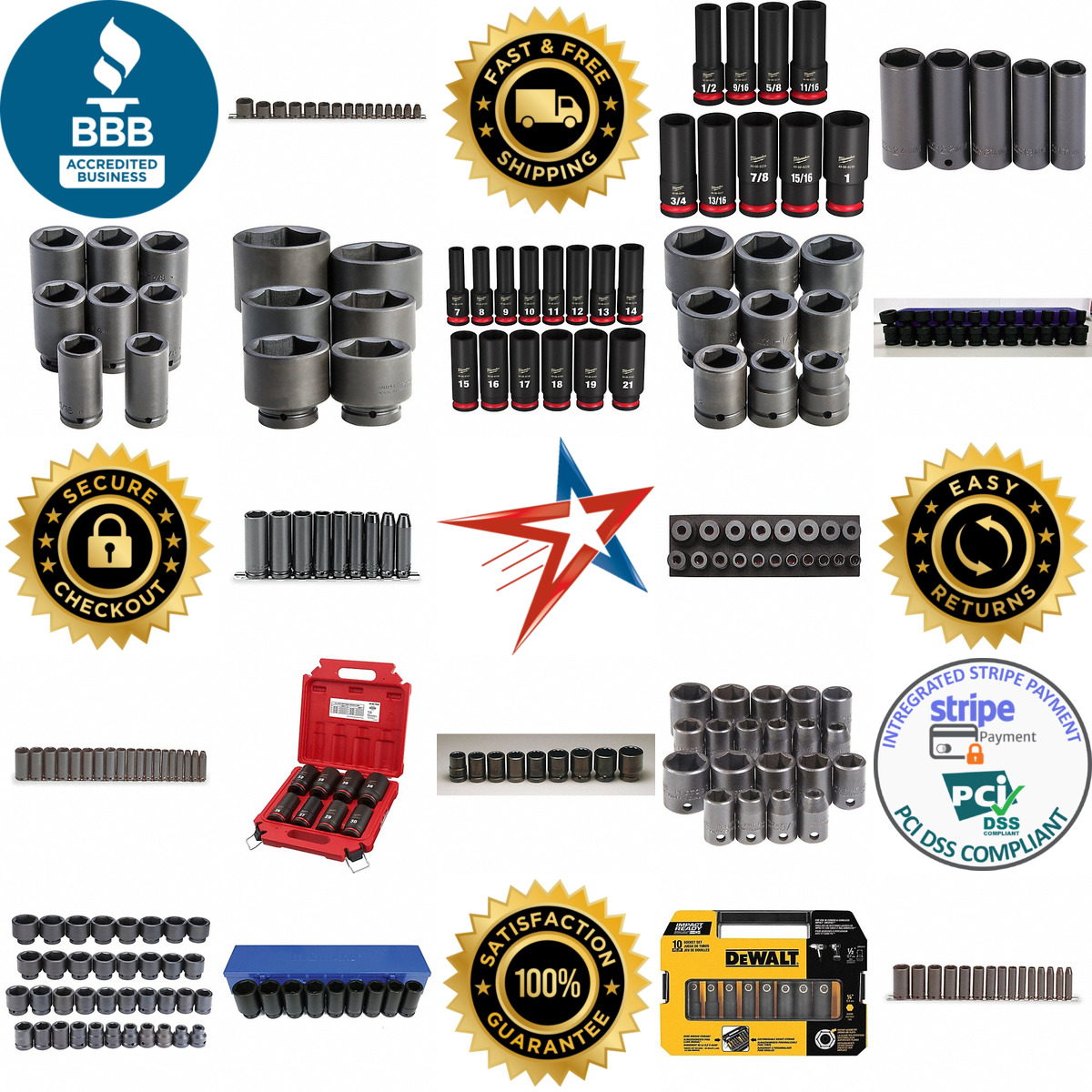 A selection of Impact Socket Sets products on GoVets