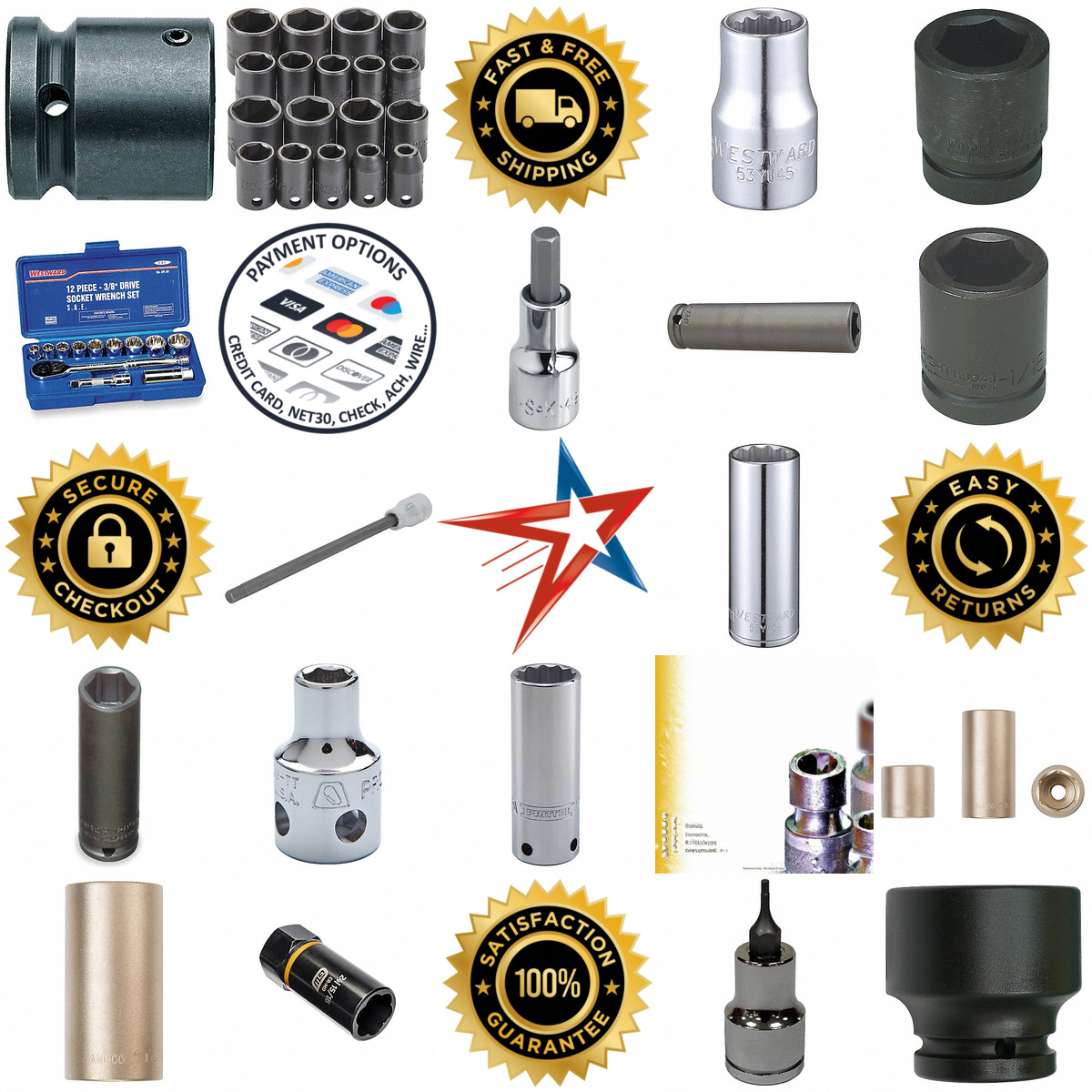 A selection of Sockets Bits and Socket Drive Tools products on GoVets