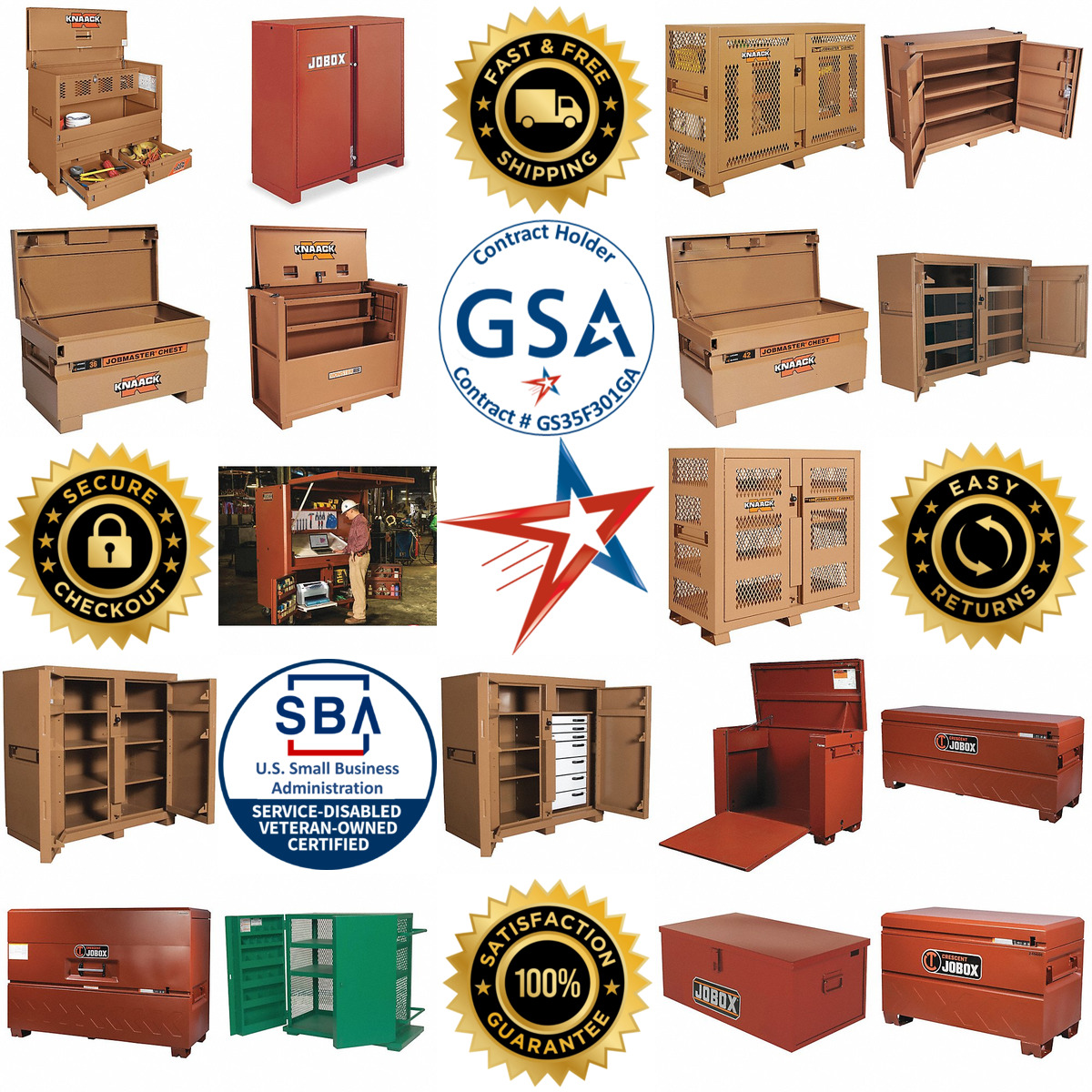 A selection of Jobsite Boxes and Cabinets products on GoVets