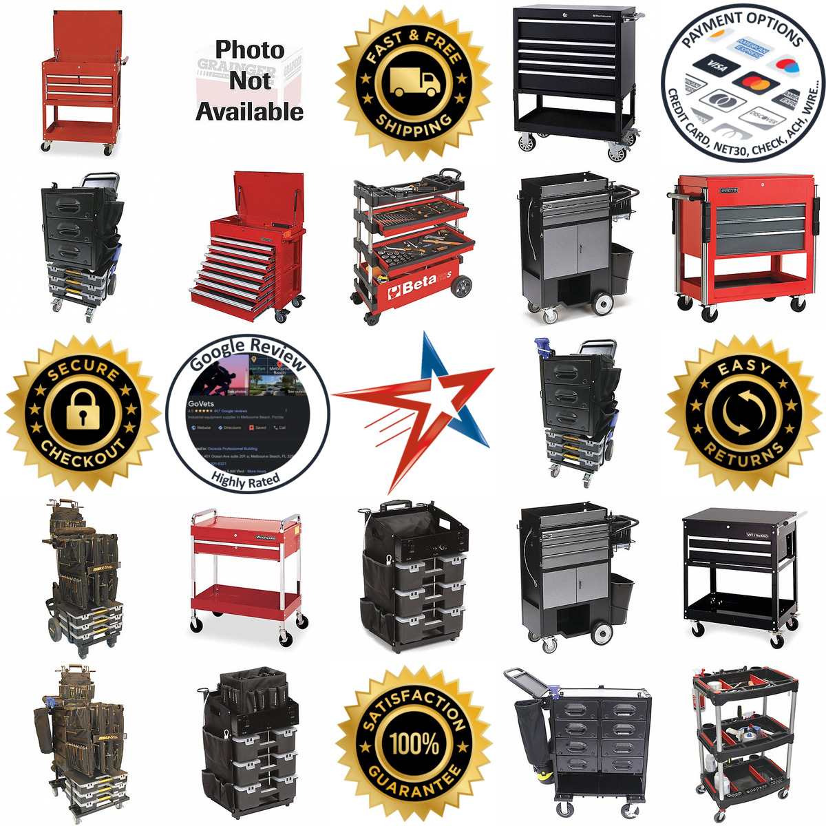 A selection of Tool Utility Carts products on GoVets
