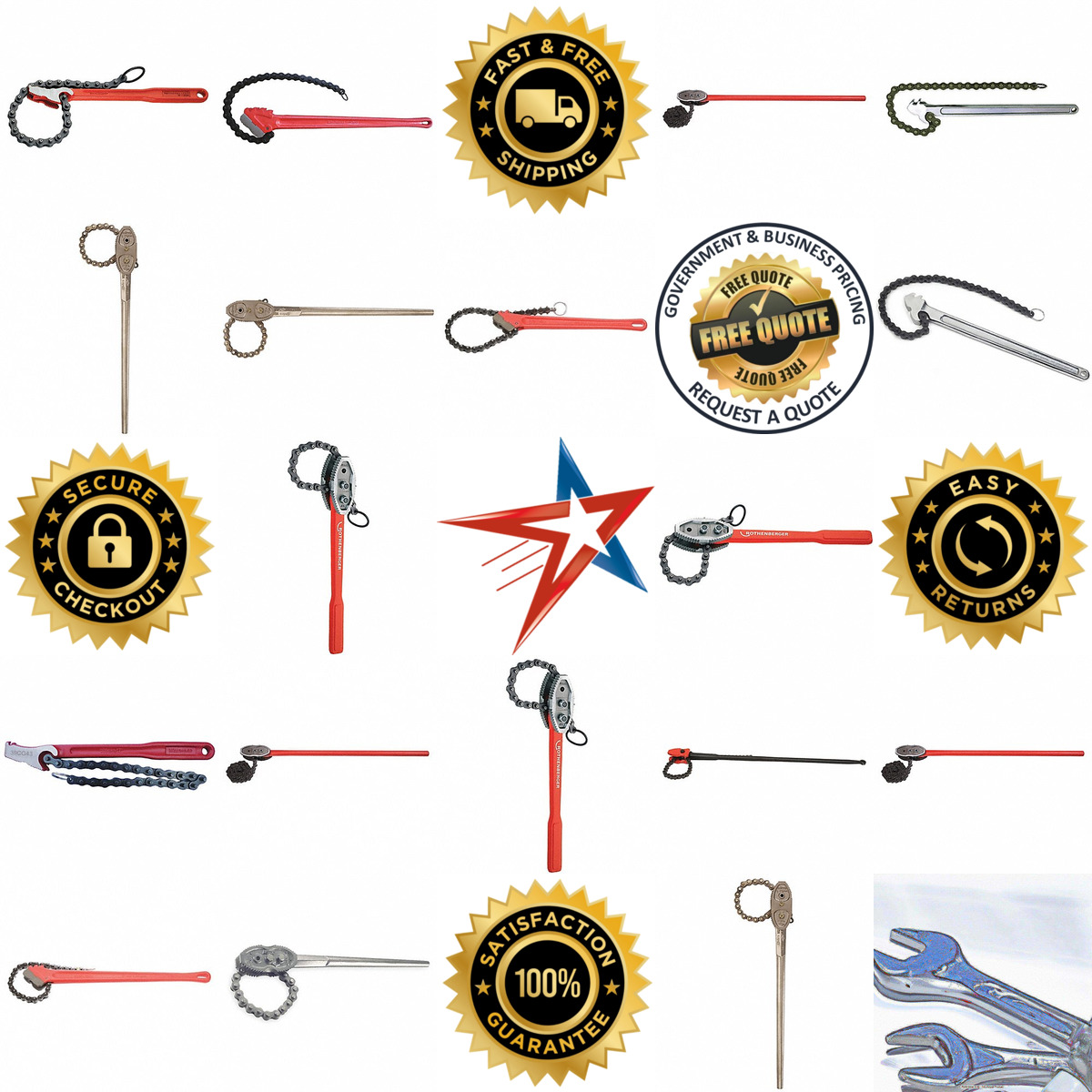 A selection of Chain Wrenches and Tongs products on GoVets