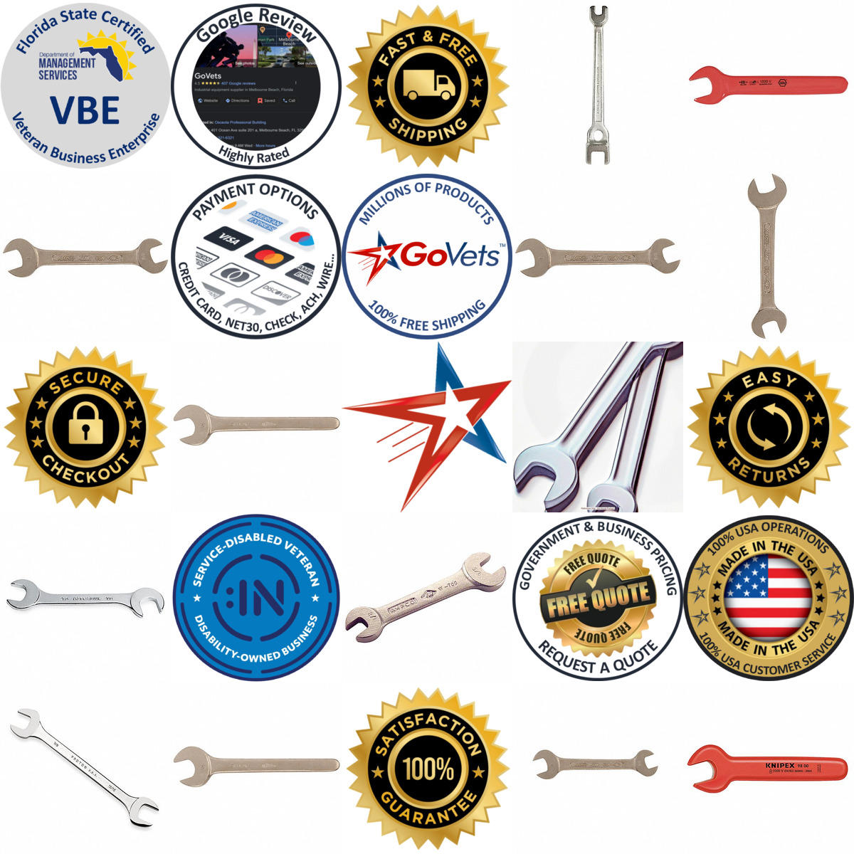 A selection of Open End Wrenches products on GoVets