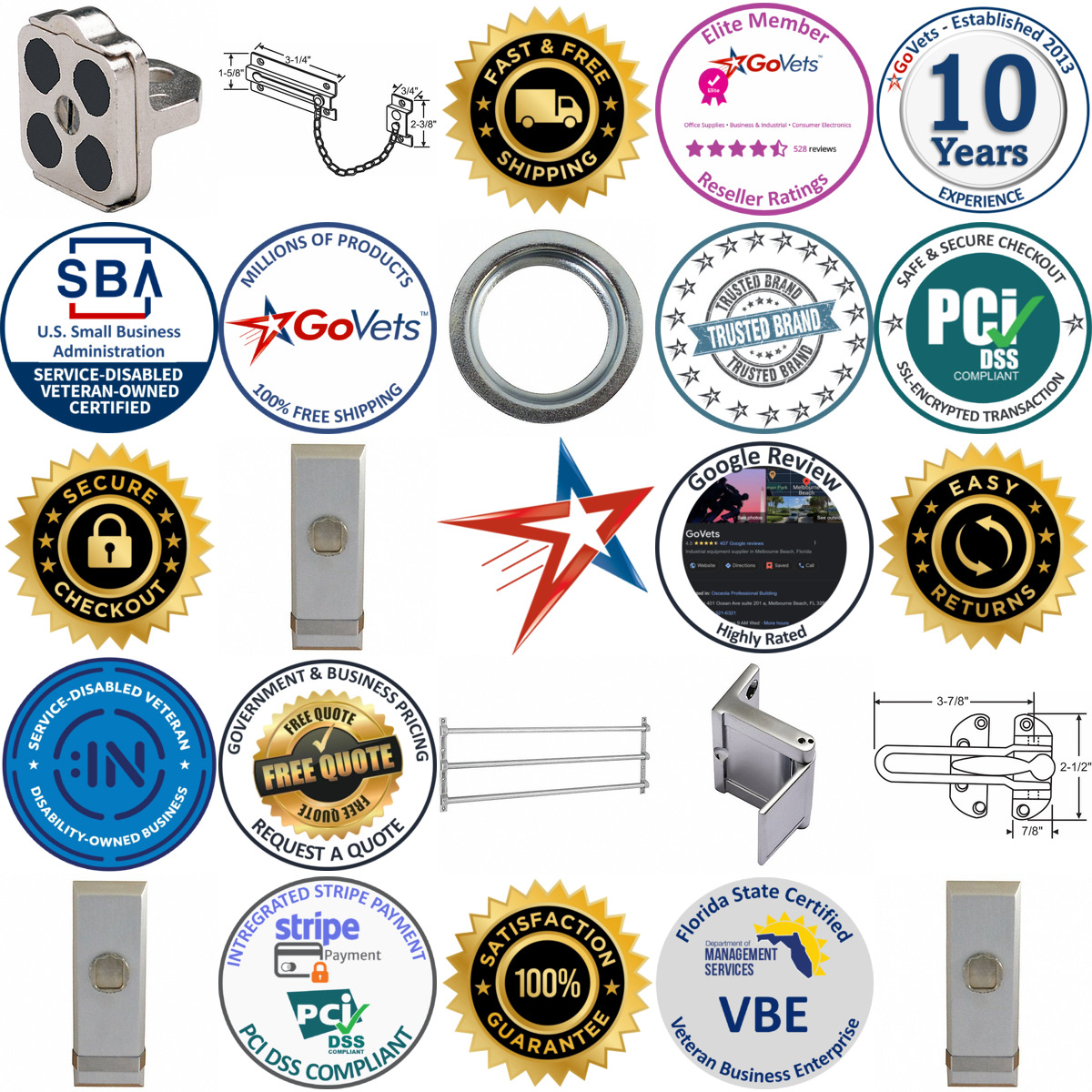 A selection of Door Guards products on GoVets