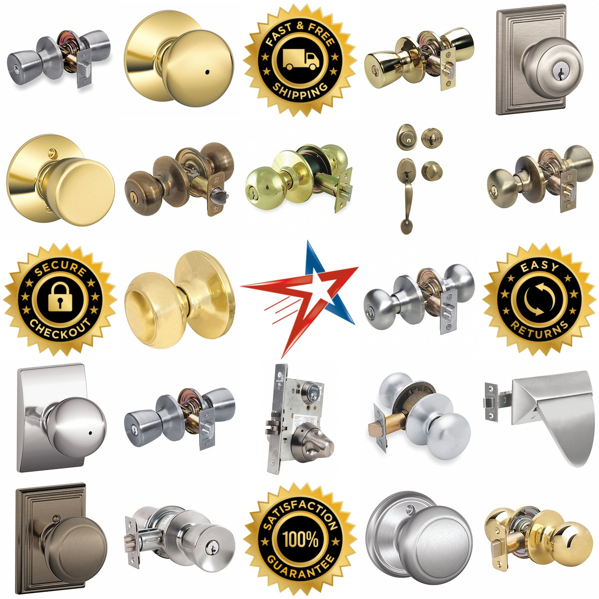 A selection of Door Knob Locksets products on GoVets