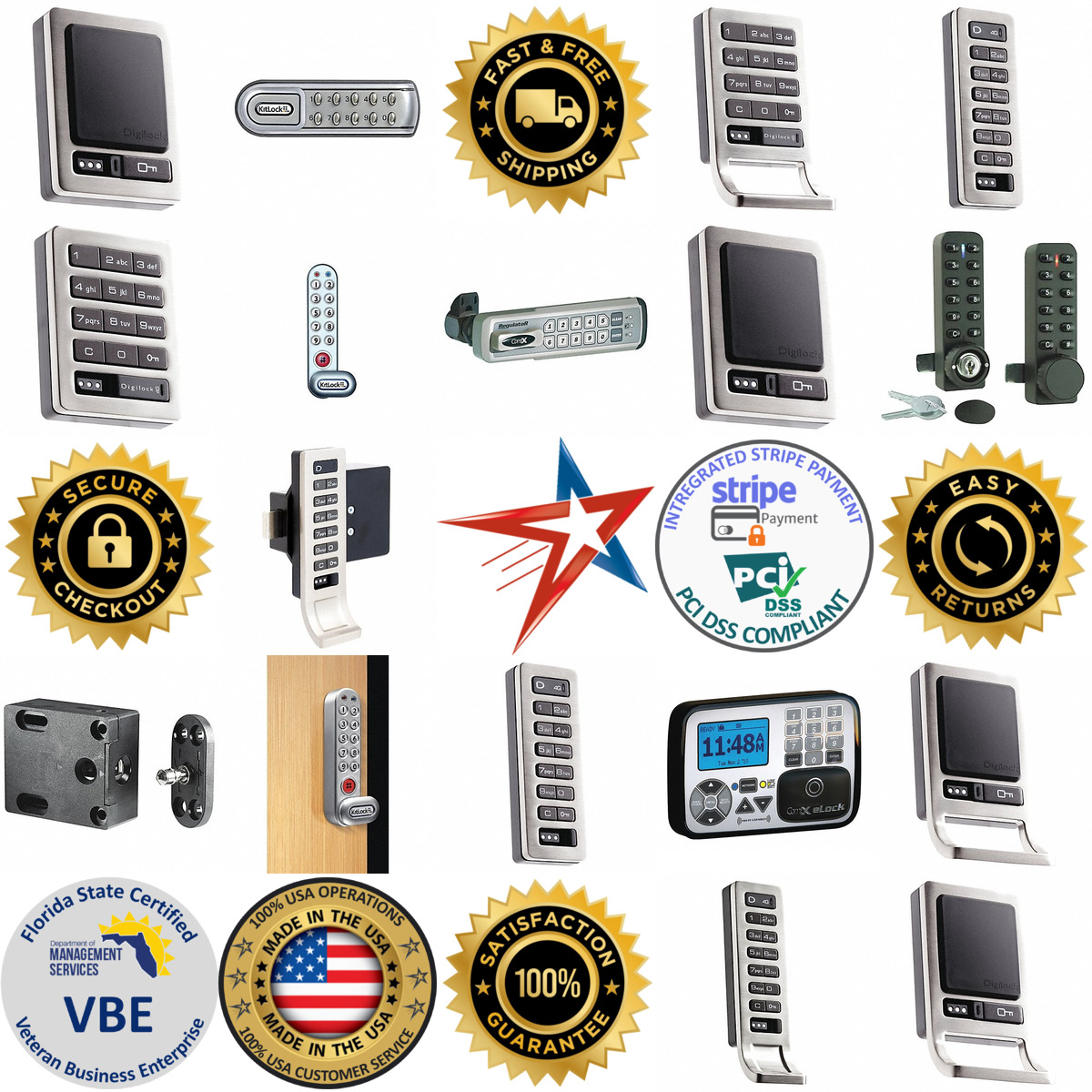 A selection of Electronic Keyless Cabinet and Locker Locks products on GoVets