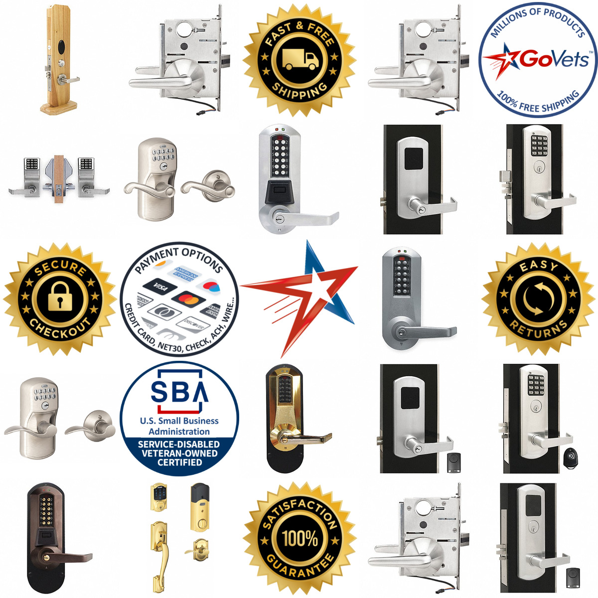 A selection of Electronic Keyless Access Control Locks products on GoVets