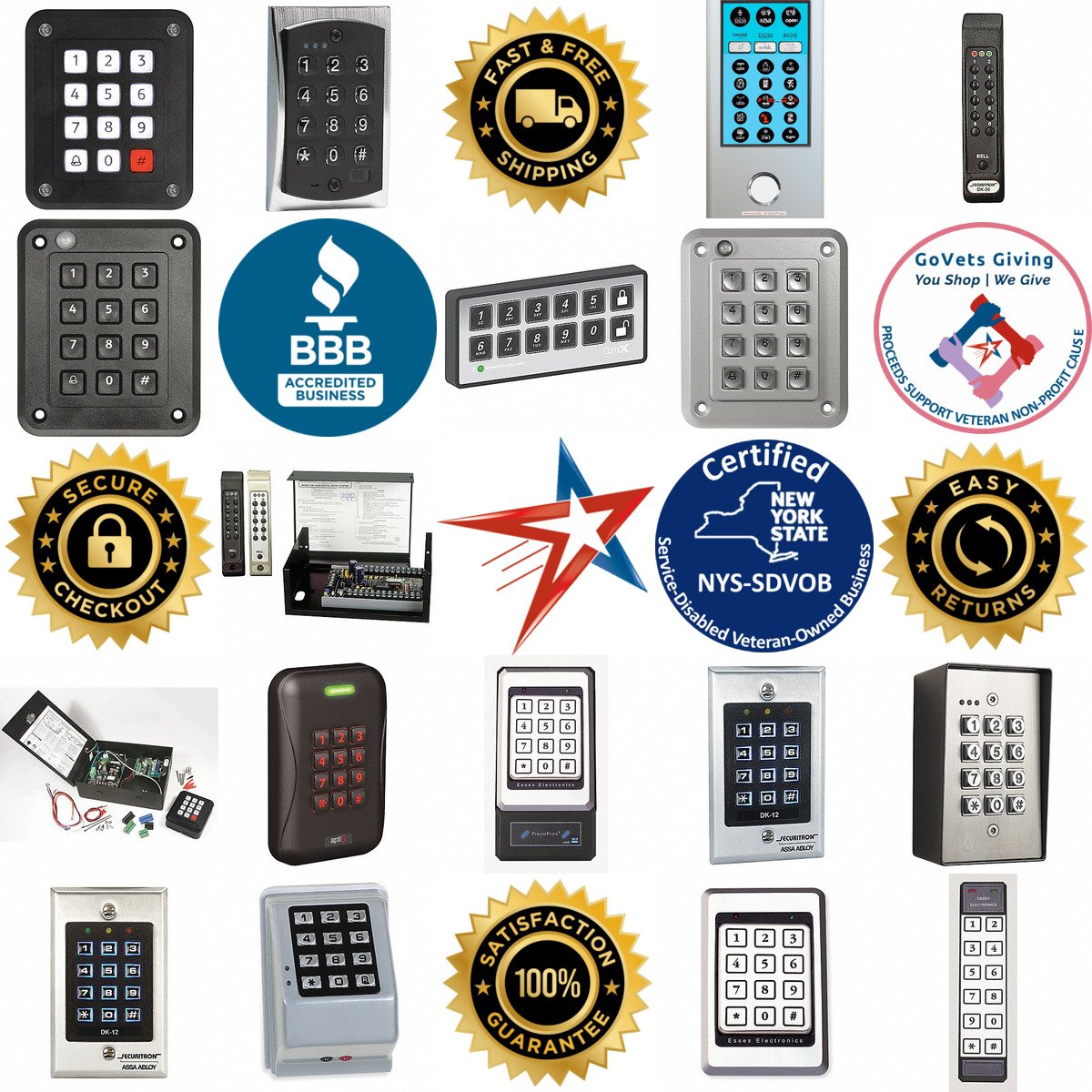 A selection of Keyless Access Control Keypads products on GoVets