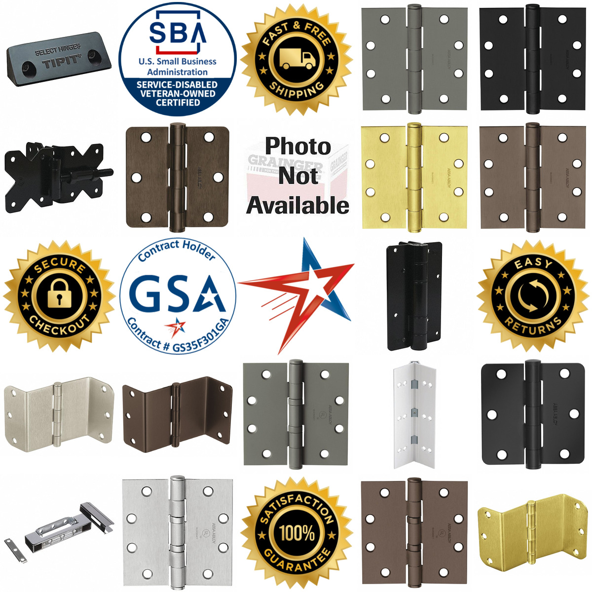 A selection of Hinges products on GoVets
