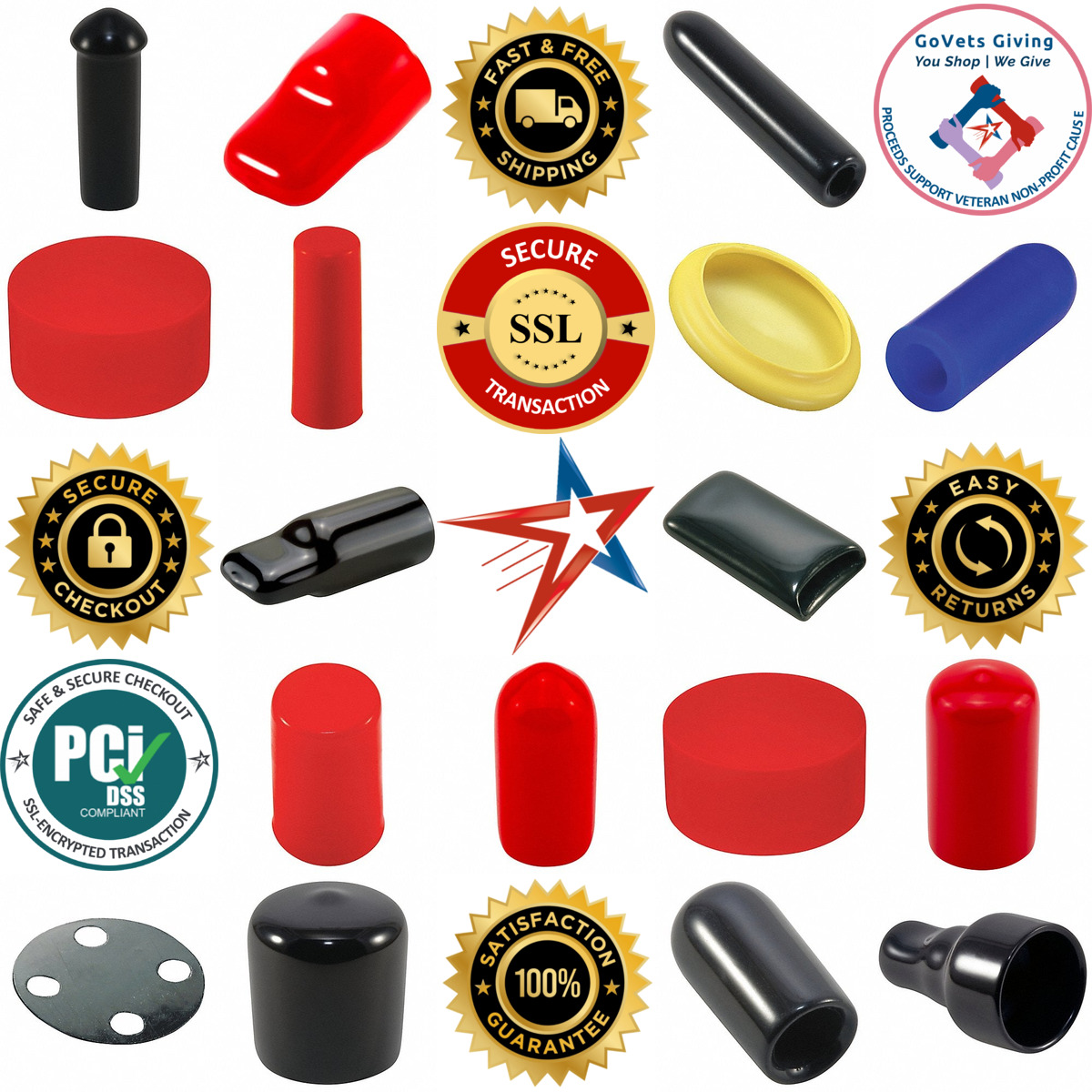 A selection of Straight Sided Caps products on GoVets