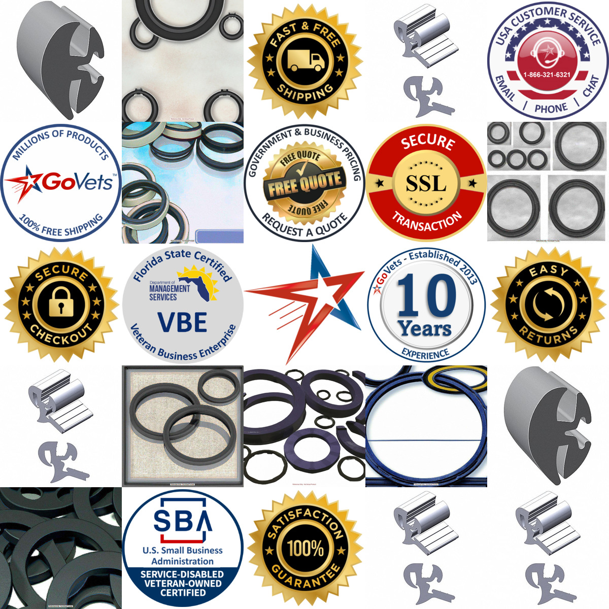 A selection of Rubber Locking Gaskets products on GoVets