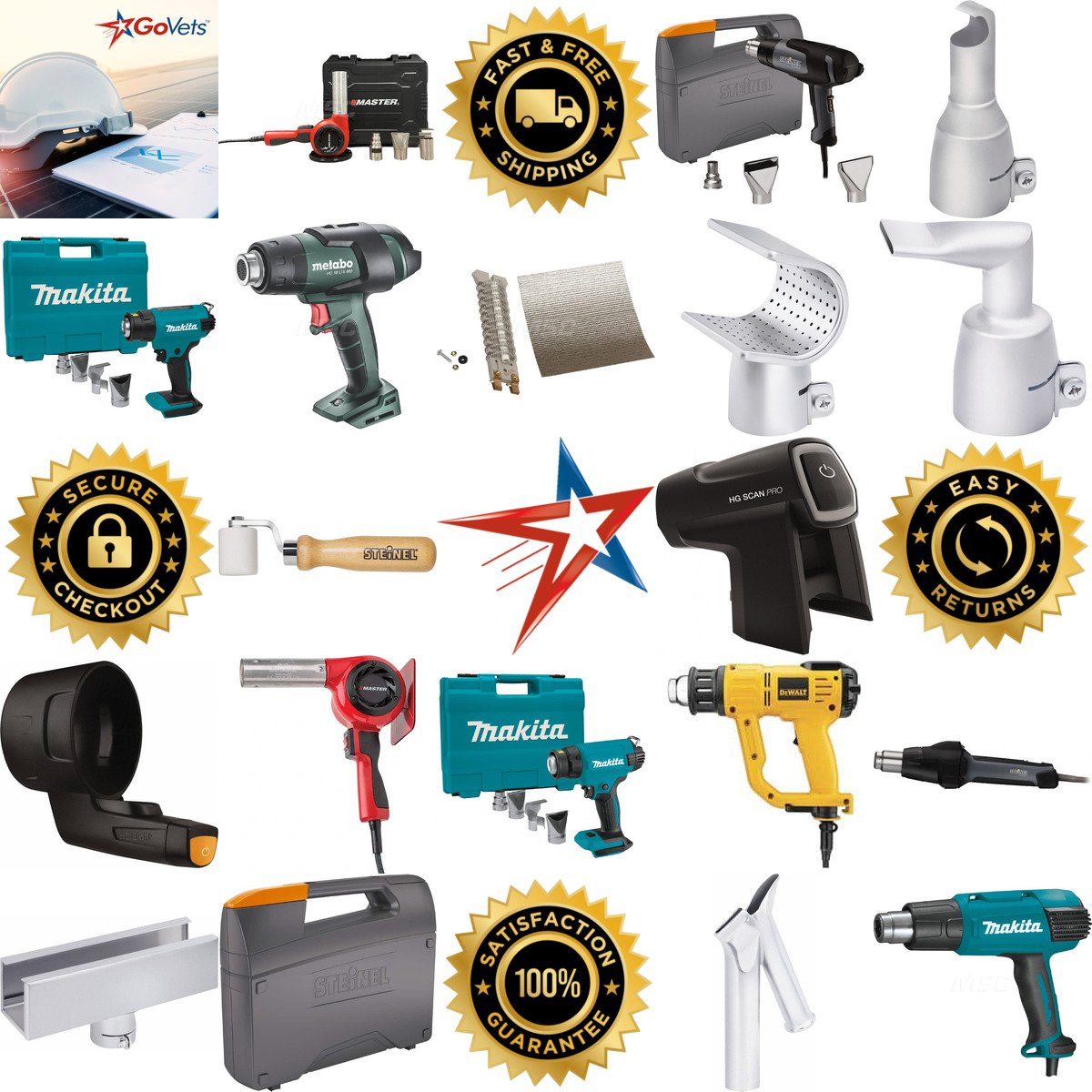 A selection of Heat Guns and Accessories products on GoVets