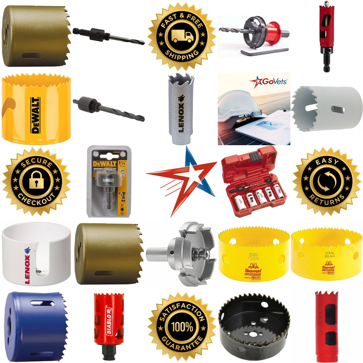 A selection of Hole Saws and Hole Cutting Tool Accessories products on GoVets