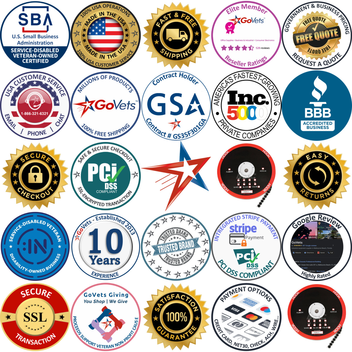 A selection of Msc products on GoVets