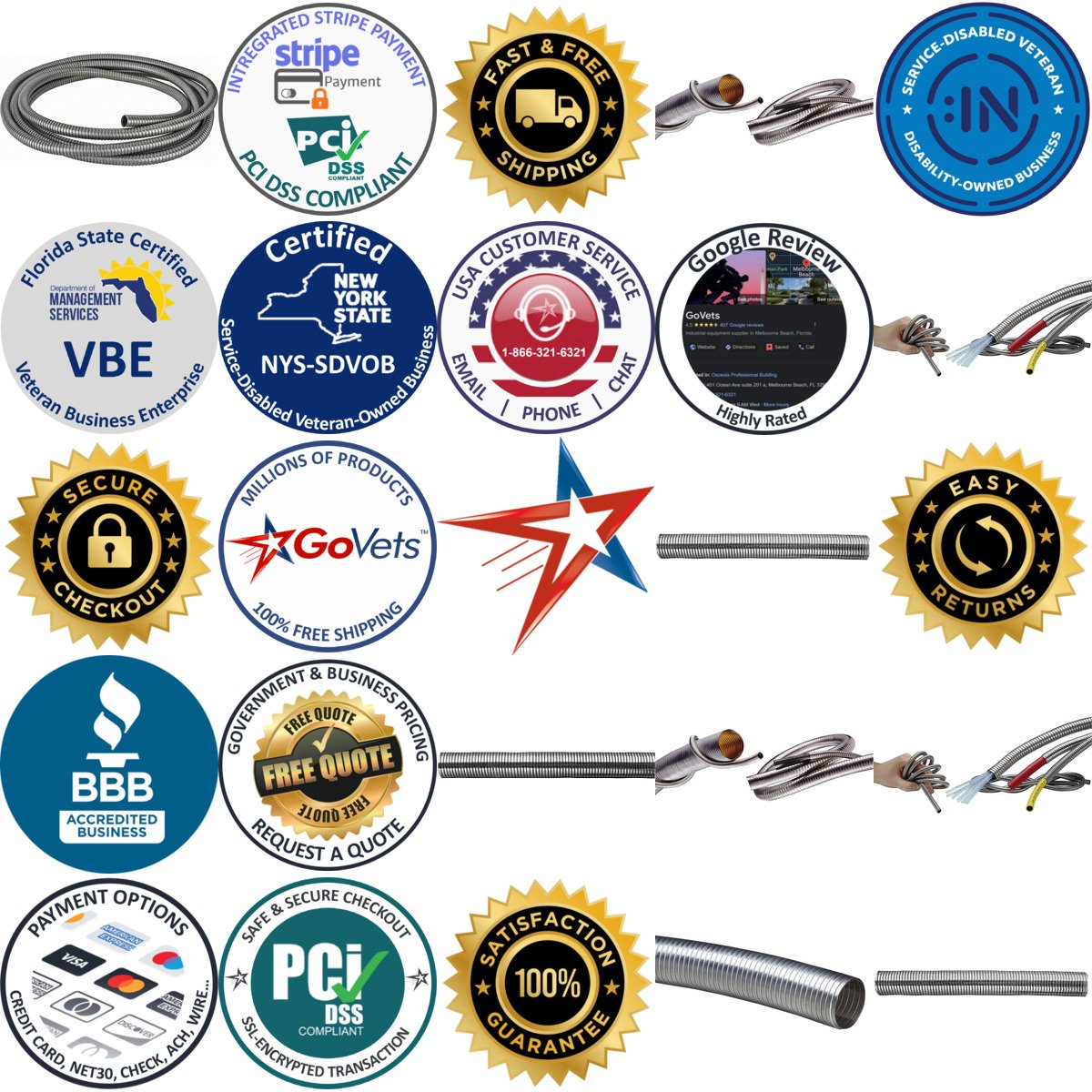 A selection of Flexible Metal Duct Hose products on GoVets